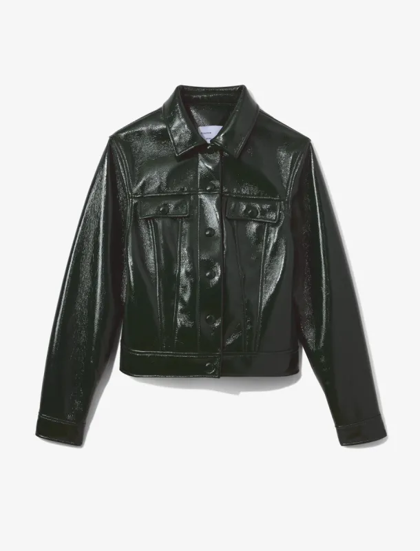 Vinyl Cropped Jacket made by Proenza Schouler