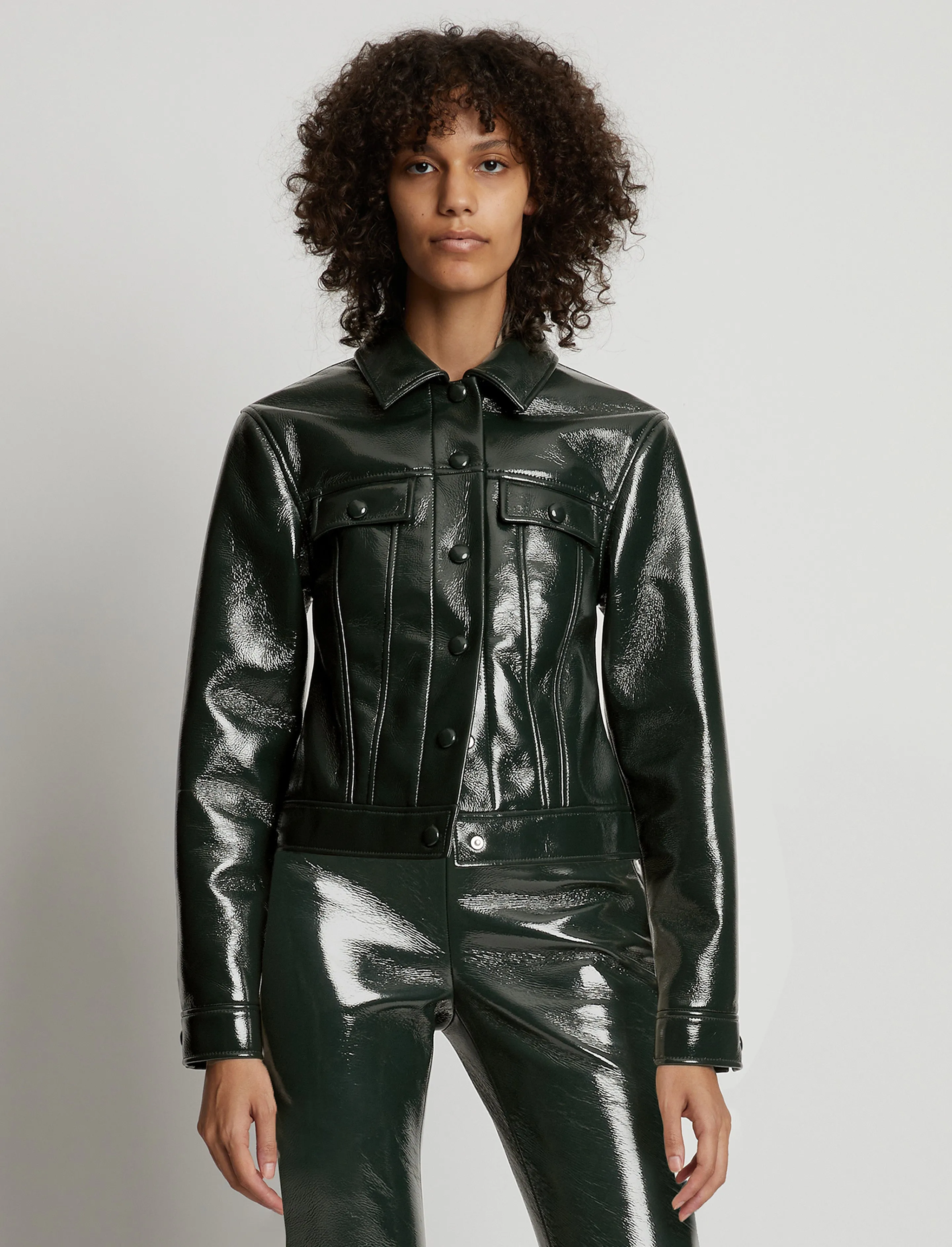 Vinyl Cropped Jacket sold by Proenza Schouler product image thumbnail 2
