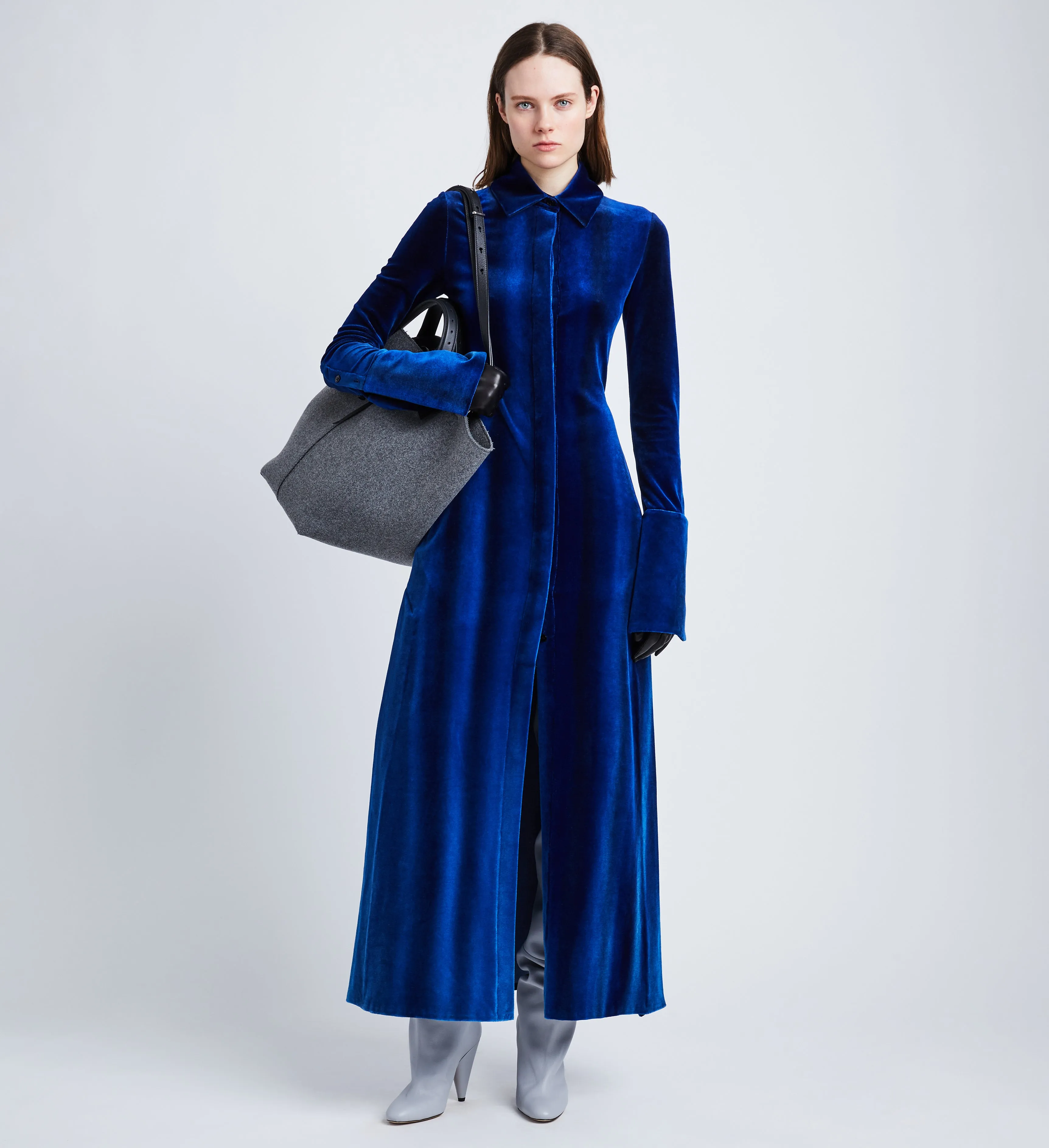 Ice Dyed Velvet Shirt Dress sold by Proenza Schouler product image thumbnail 2
