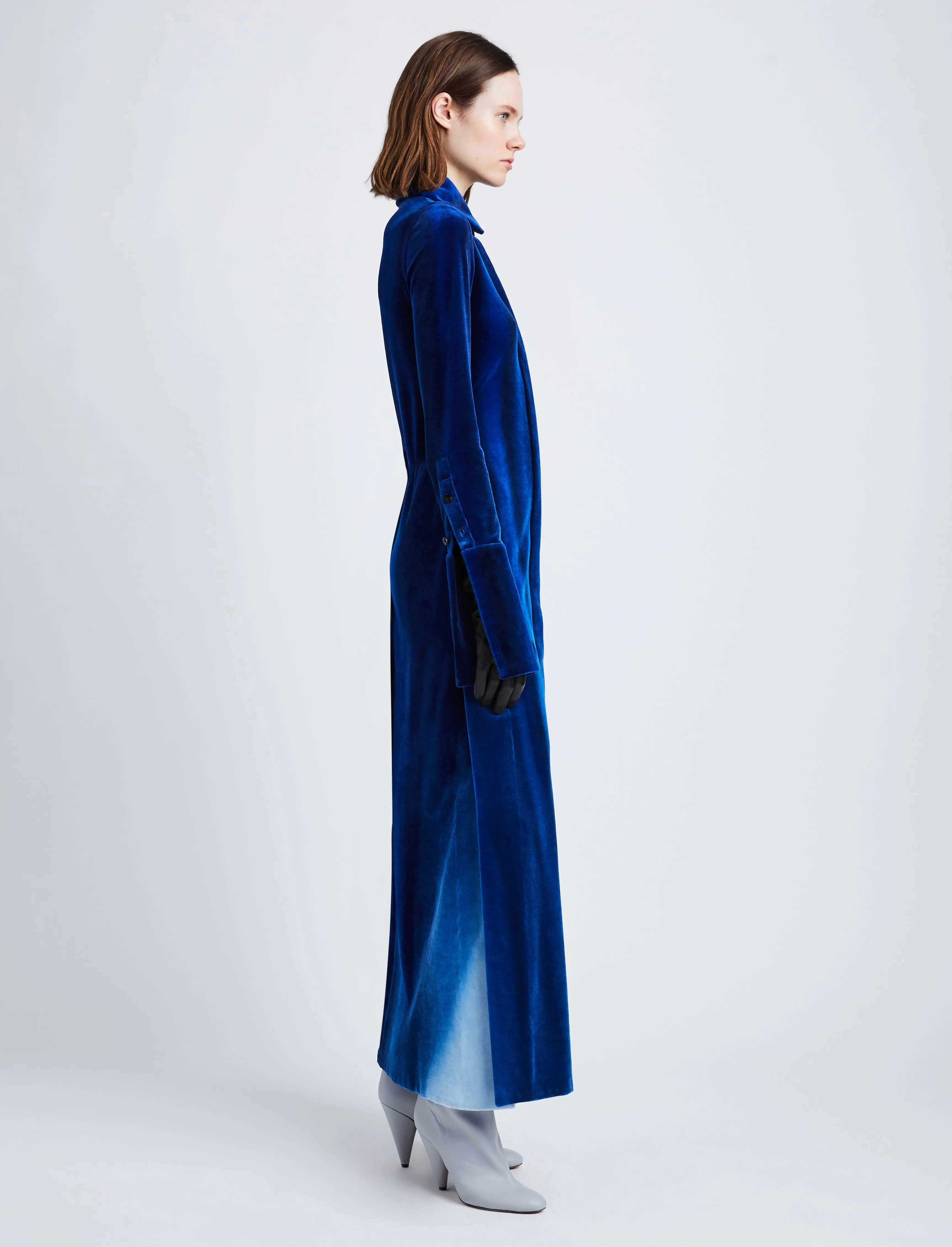 Ice Dyed Velvet Shirt Dress sold by Proenza Schouler product image thumbnail 3