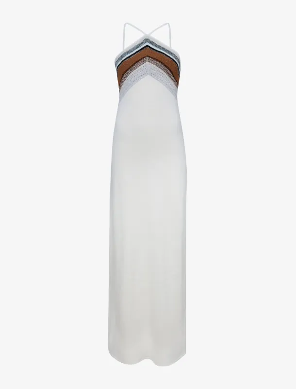 Naomi Dress in Crochet Stripe Knit sold by Proenza Schouler