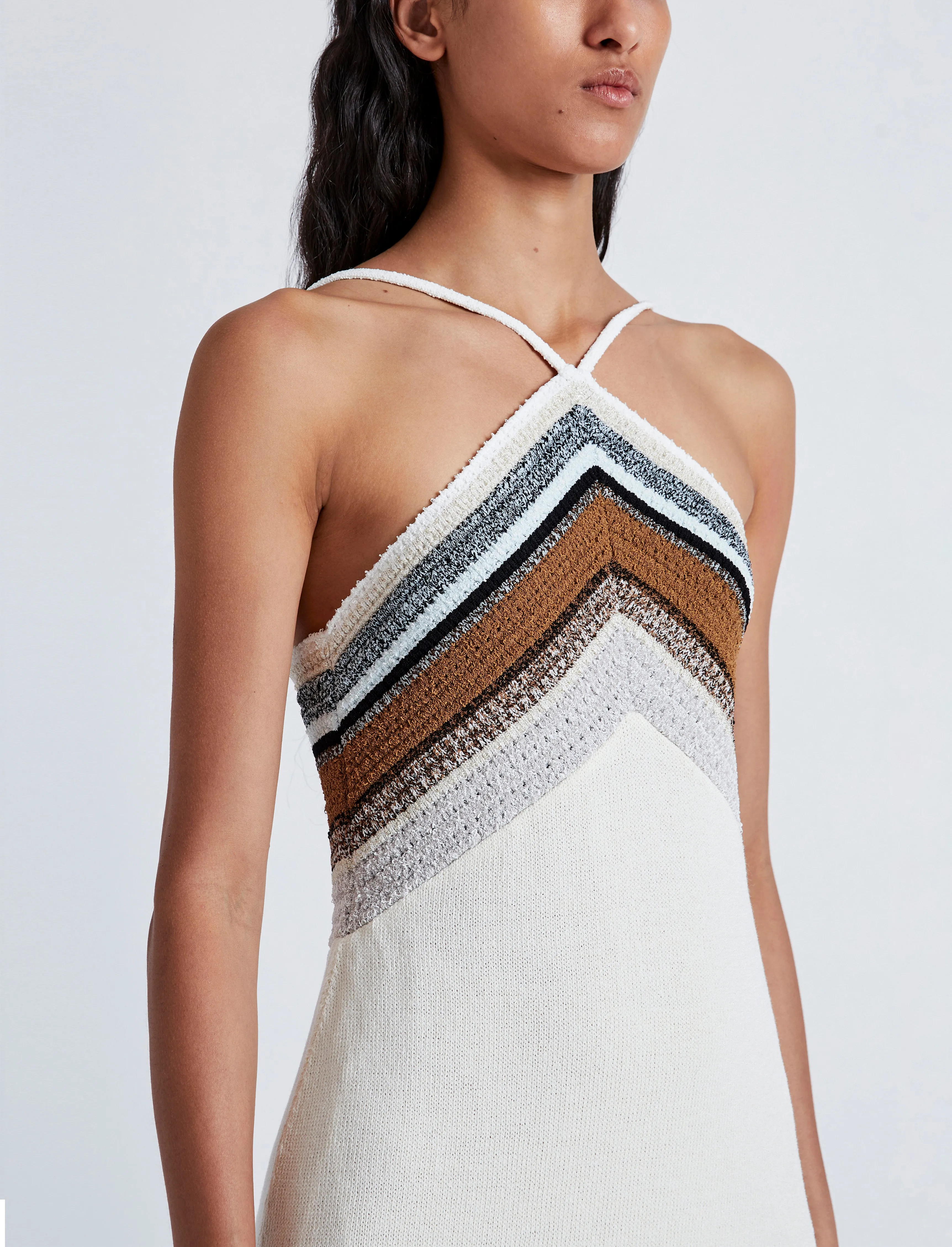 Naomi Dress in Crochet Stripe Knit sold by Proenza Schouler product image thumbnail 5