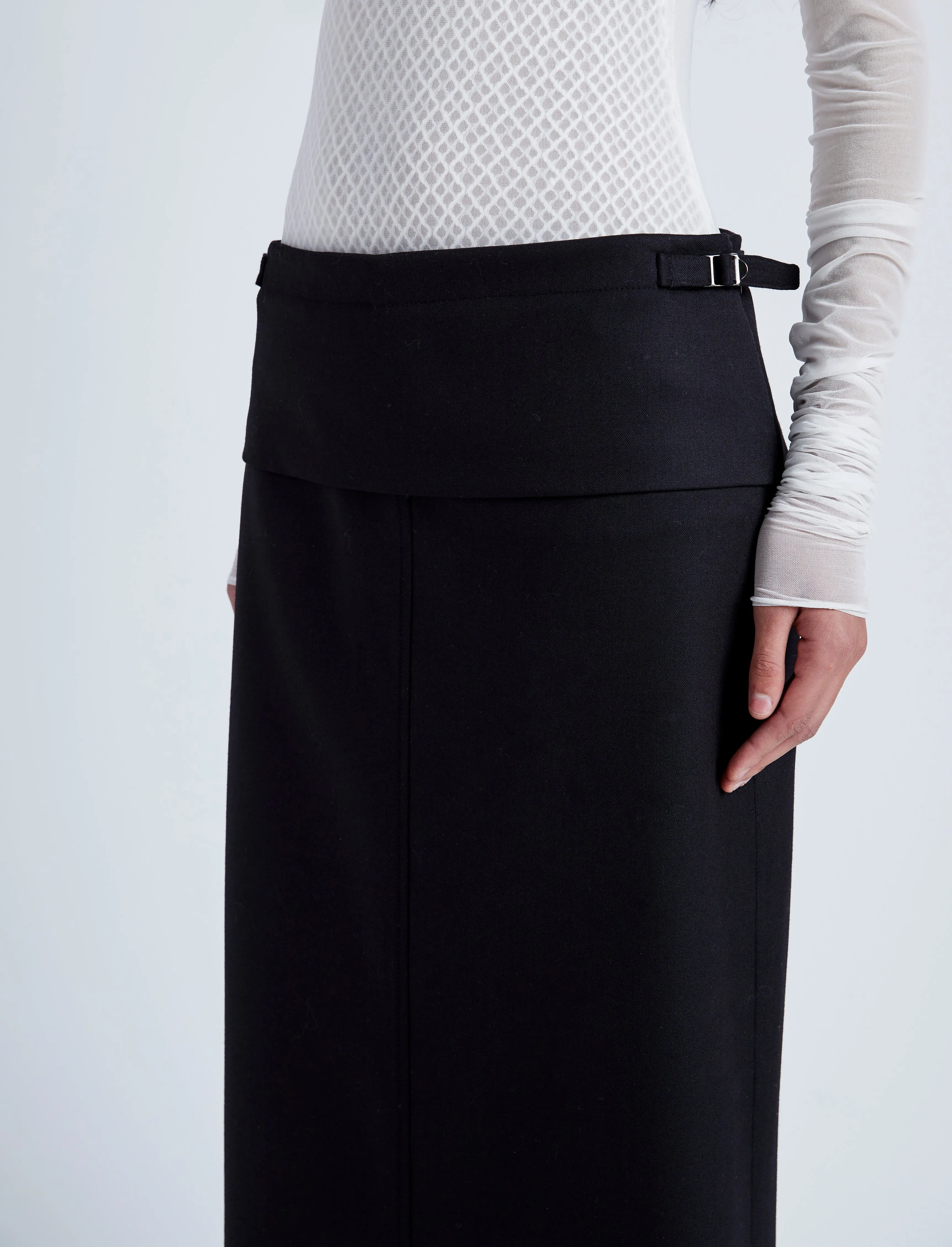 Adriana Skirt in Wool Twill Suiting sold by Proenza Schouler product image thumbnail 5