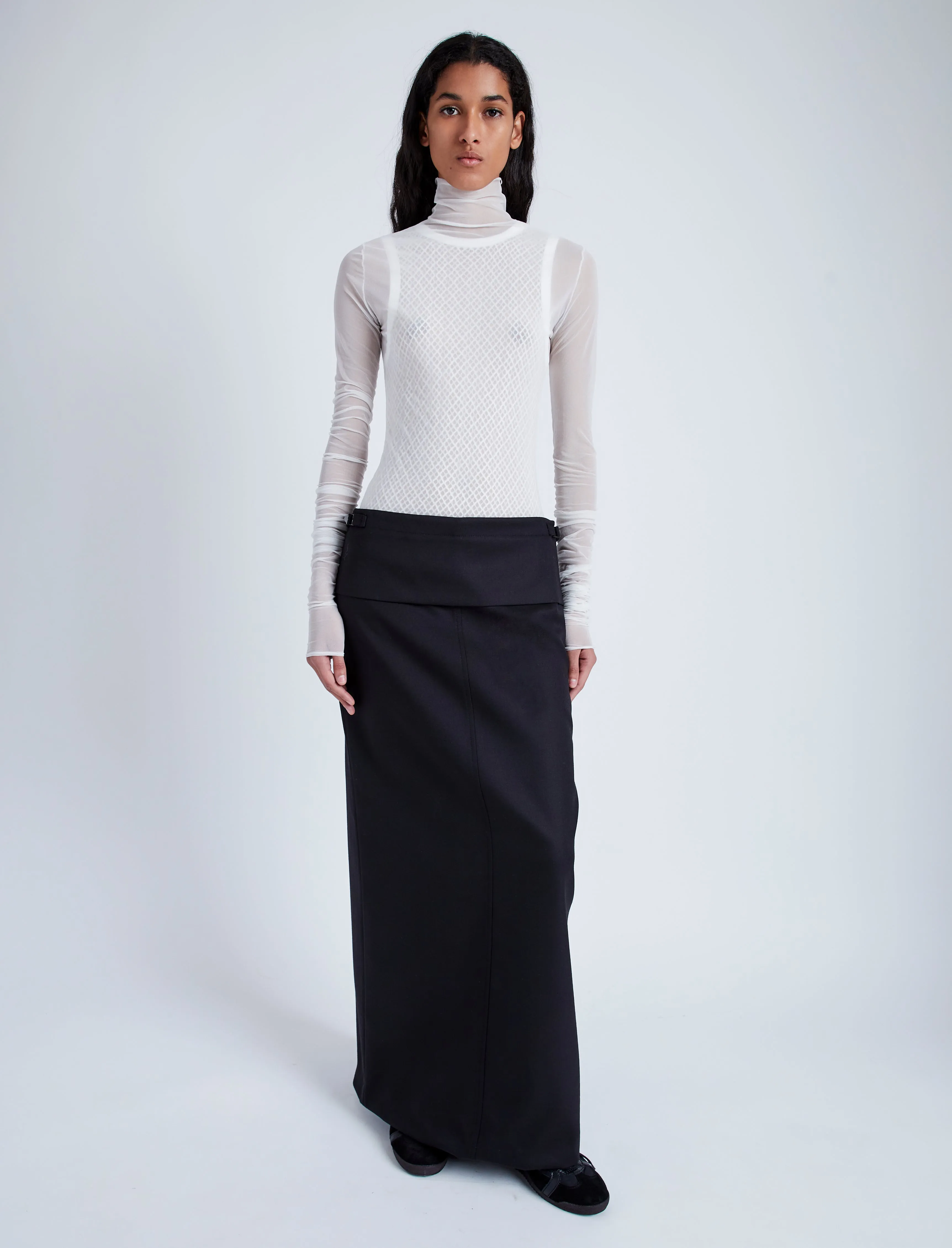 Adriana Skirt in Wool Twill Suiting sold by Proenza Schouler product image thumbnail 2