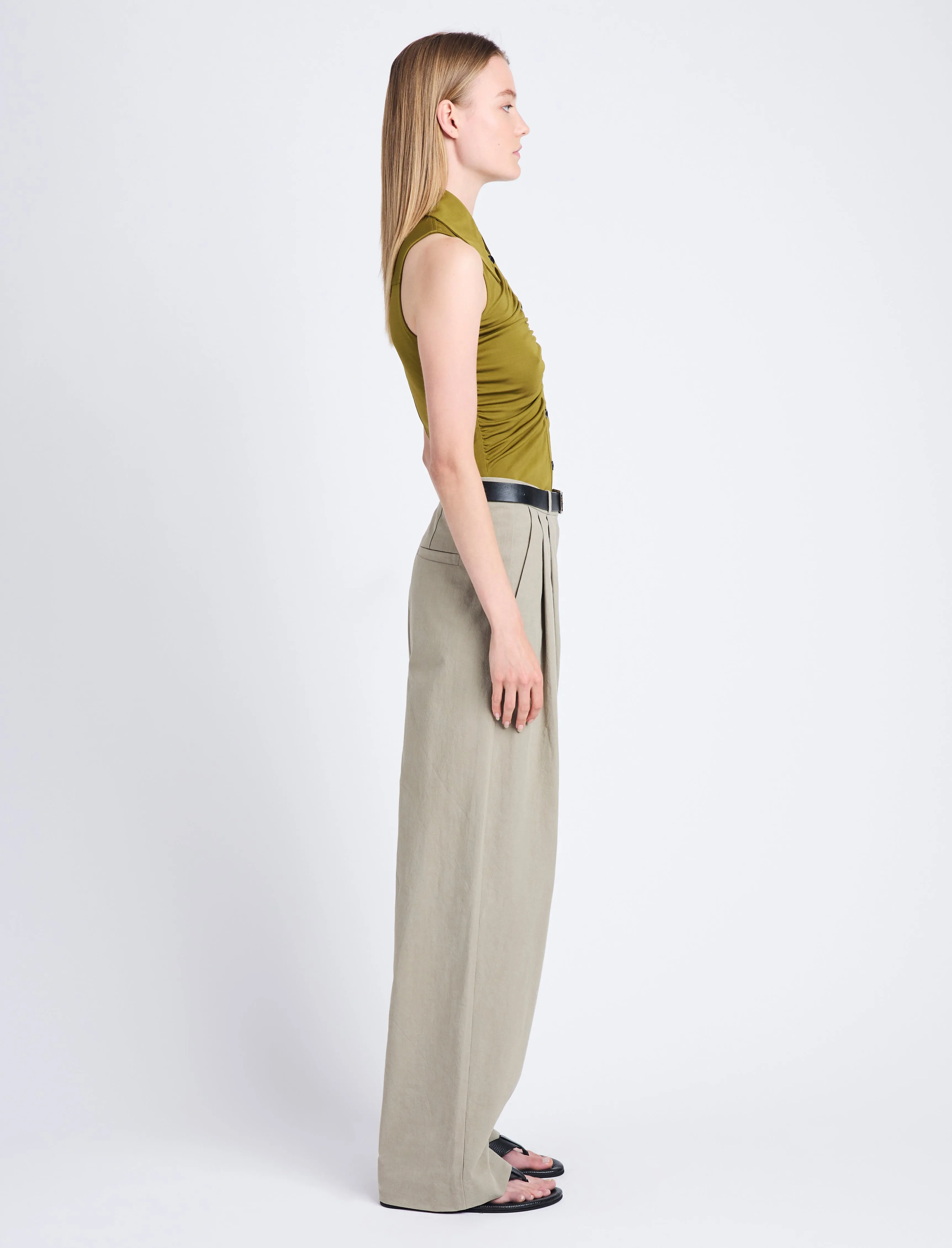 Florence Ruched Top in Matte Crepe Jersey sold by Proenza Schouler product image thumbnail 4