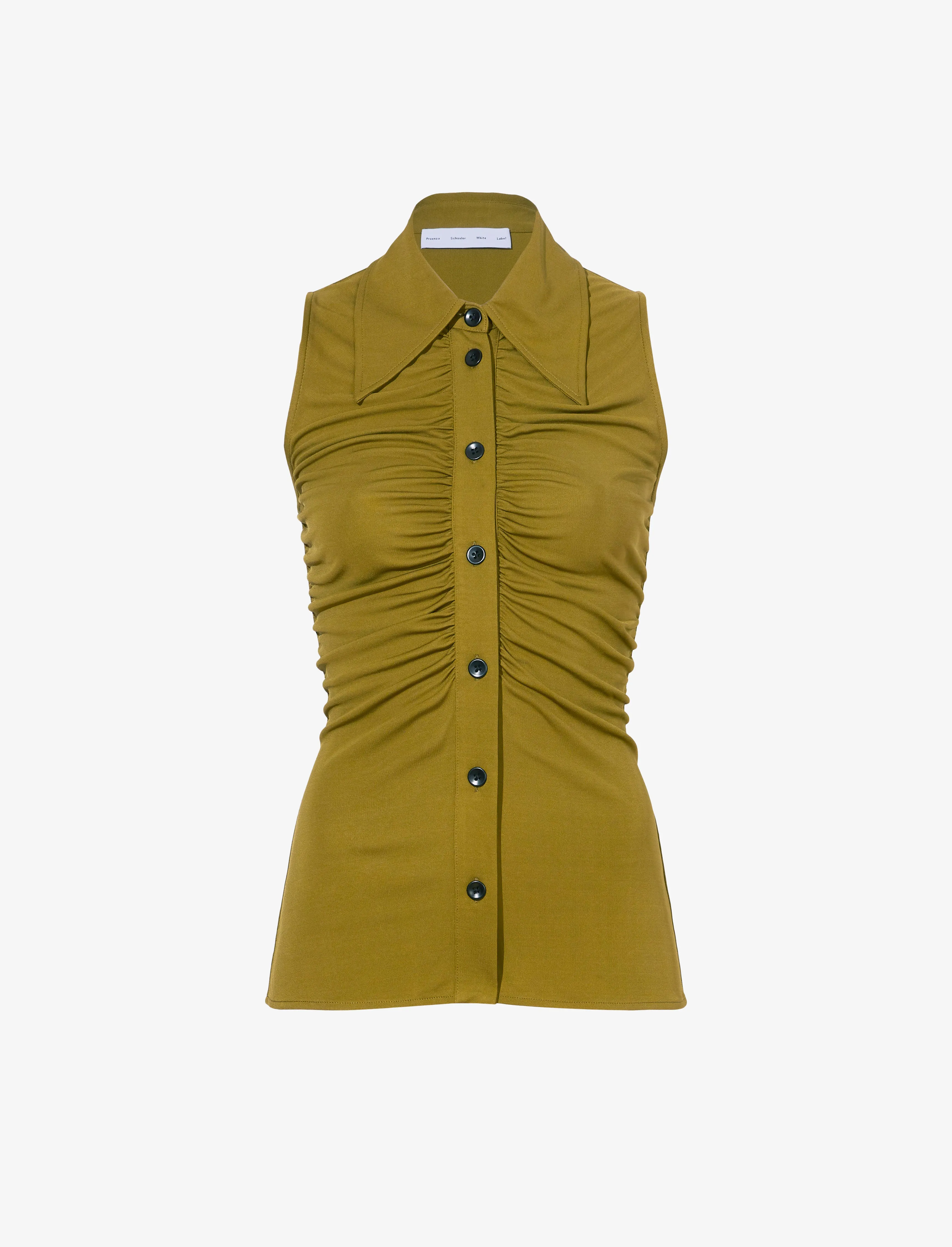 Florence Ruched Top in Matte Crepe Jersey sold by Proenza Schouler