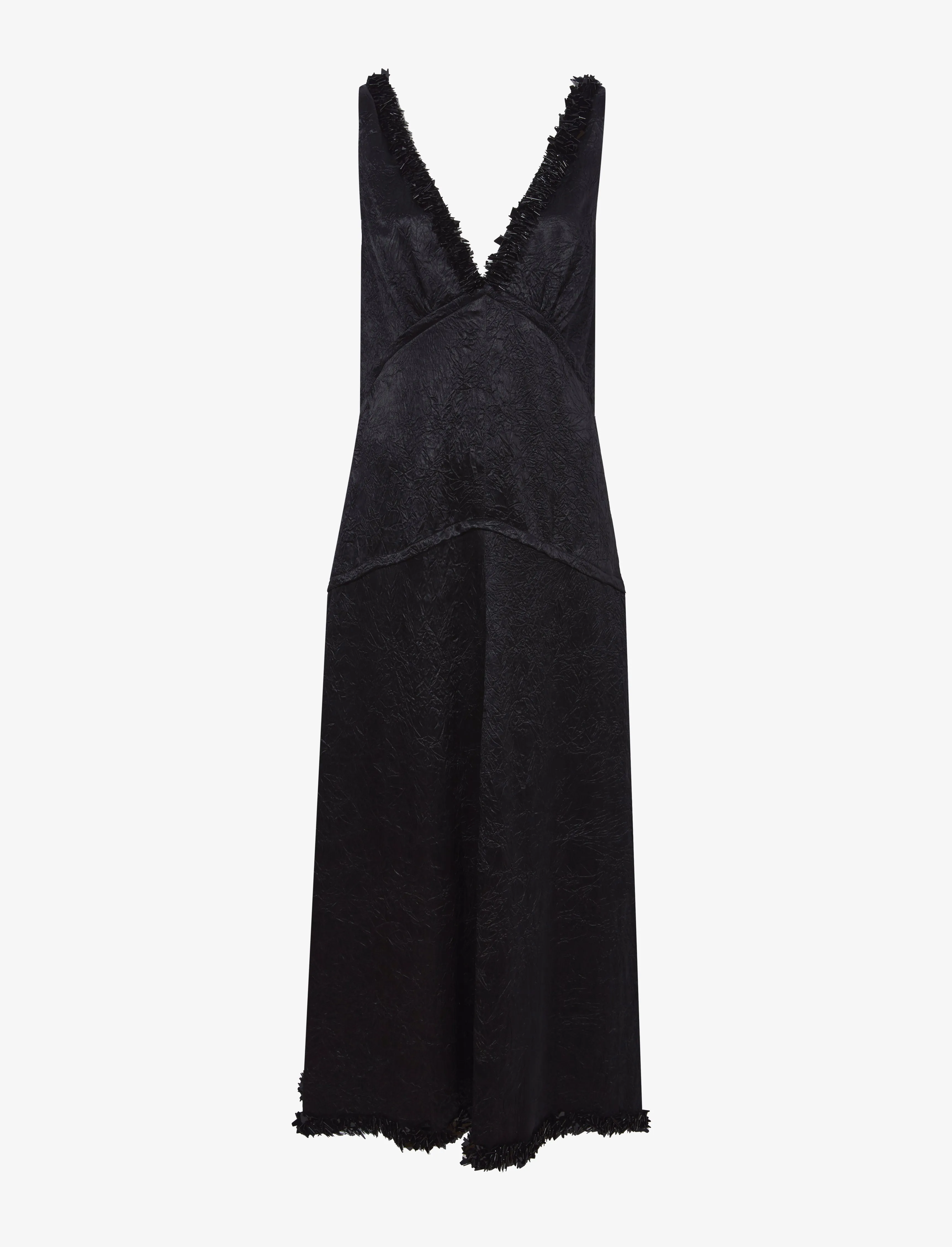 Mira Dress in Embroidered Crushed Satin sold by Proenza Schouler
