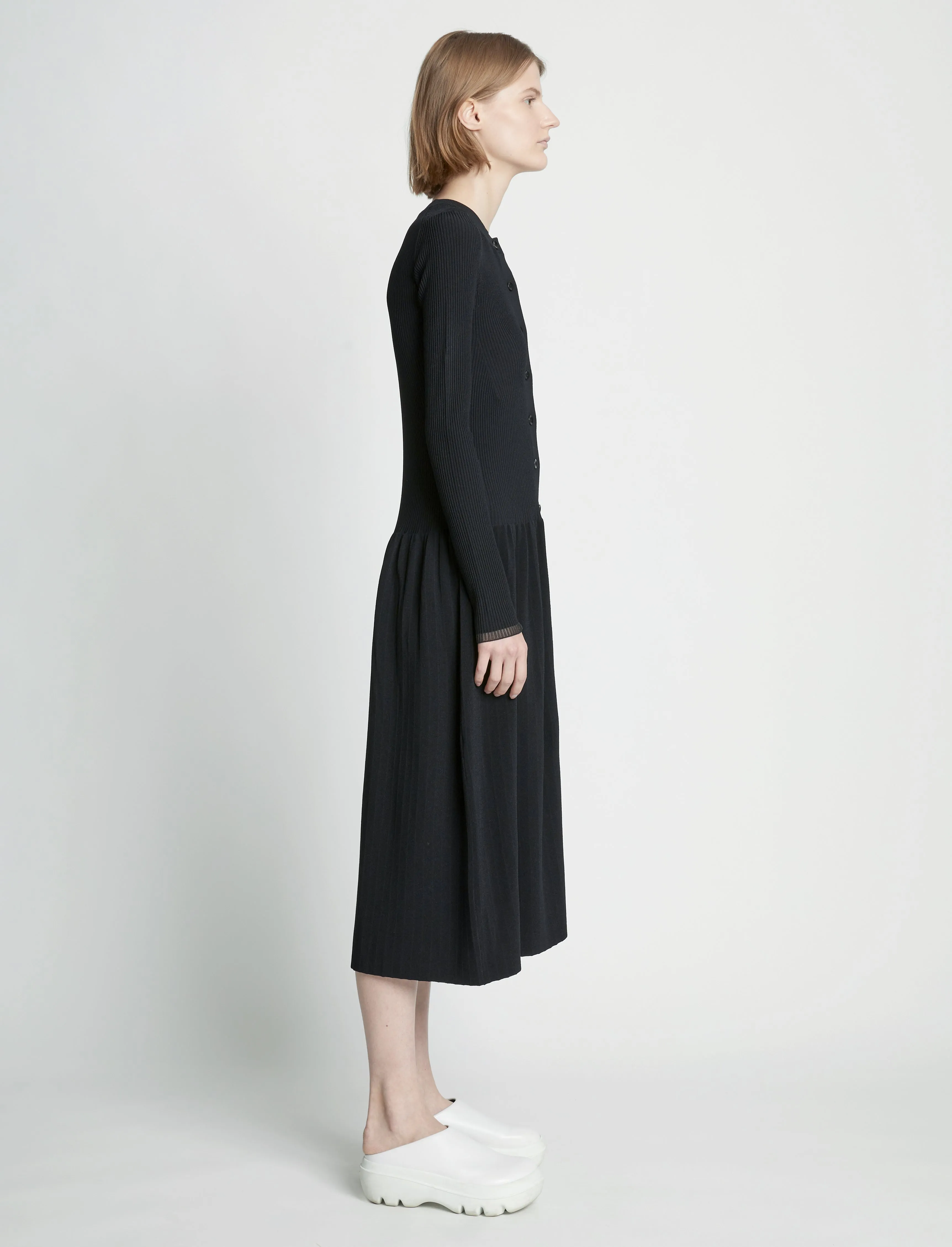 Rib Knit Button Front Dress sold by Proenza Schouler product image thumbnail 3