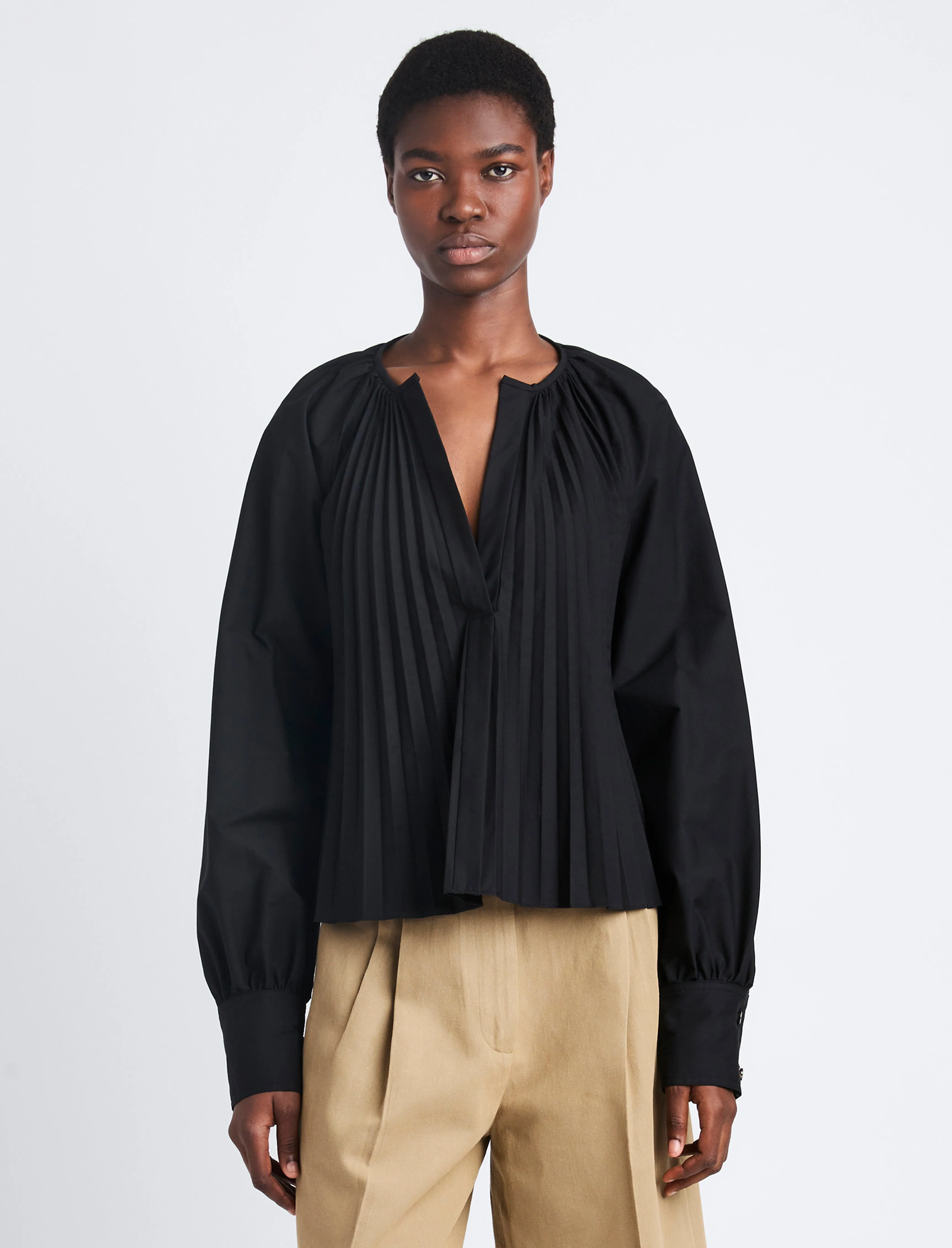 Monica Top in Compact Poplin sold by Proenza Schouler product image thumbnail 2