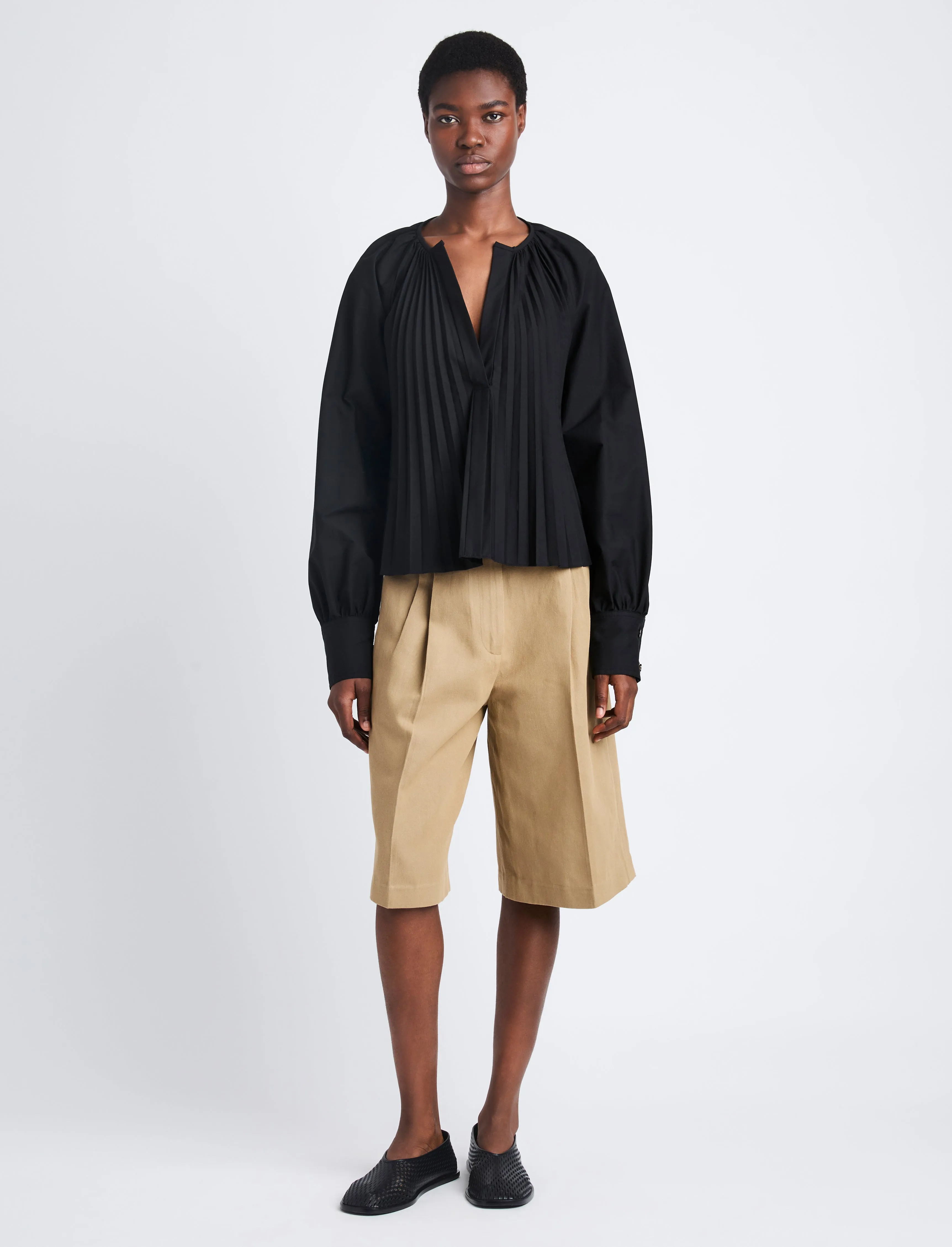 Monica Top in Compact Poplin sold by Proenza Schouler product image thumbnail 3
