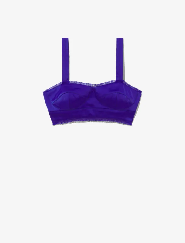 Stretch Satin Bralette - ULTRAMARINE made by Proenza Schouler