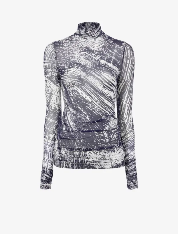 Rio Top in Printed Tulle Jersey sold by Proenza Schouler