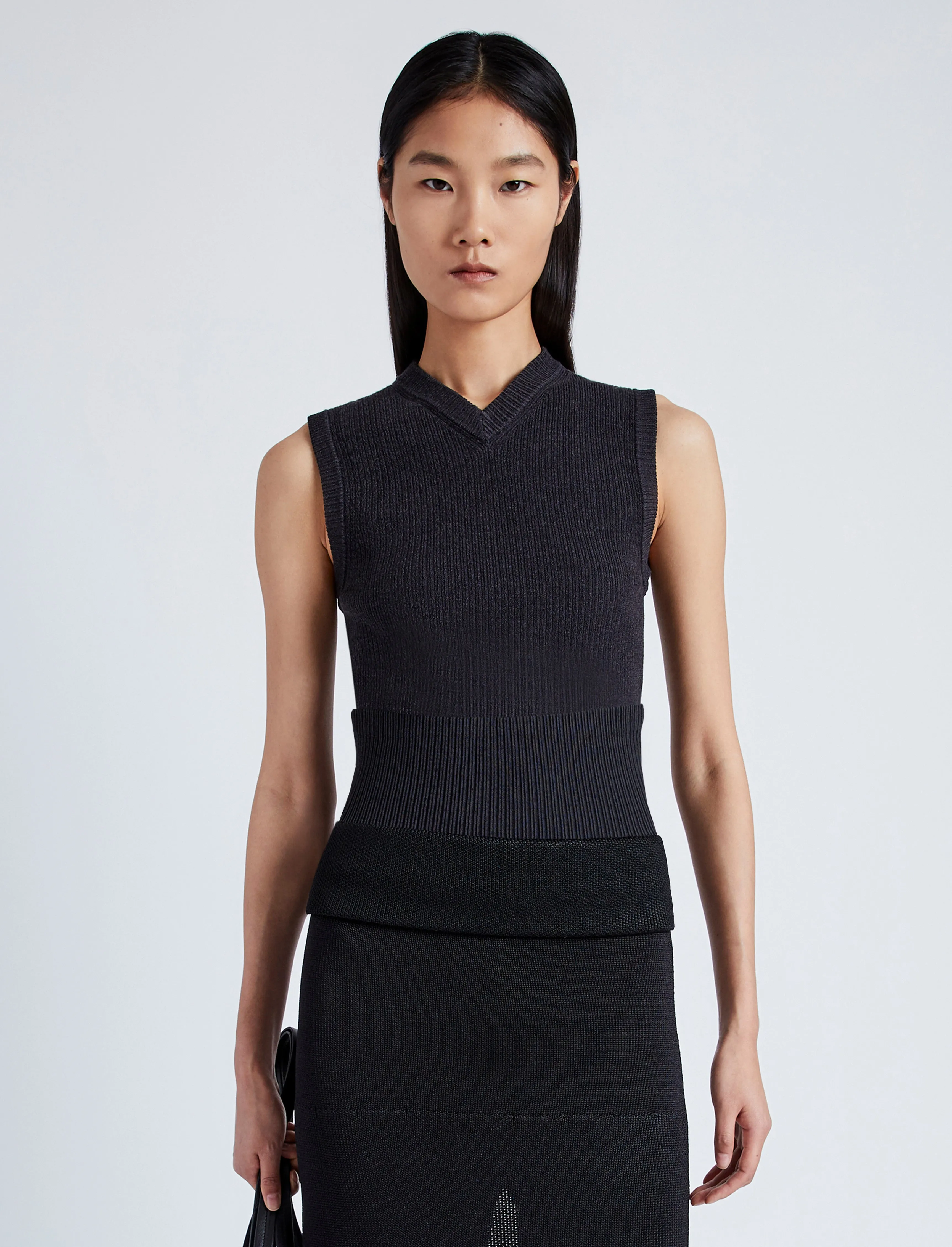 Cruz Vest in Midweight Viscose Rib sold by Proenza Schouler product image thumbnail 3