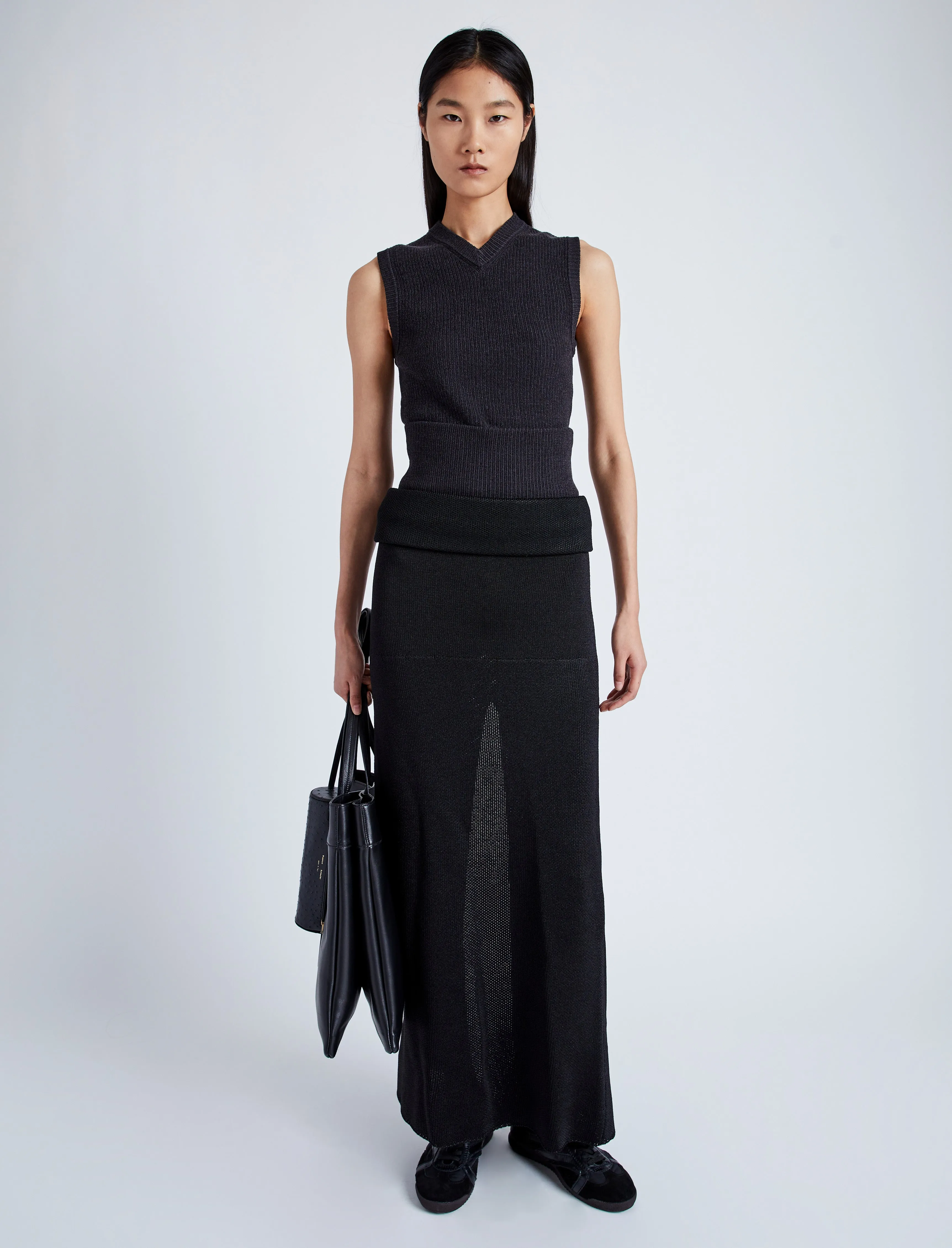 Cruz Vest in Midweight Viscose Rib Knit sold by Proenza Schouler product image thumbnail 3