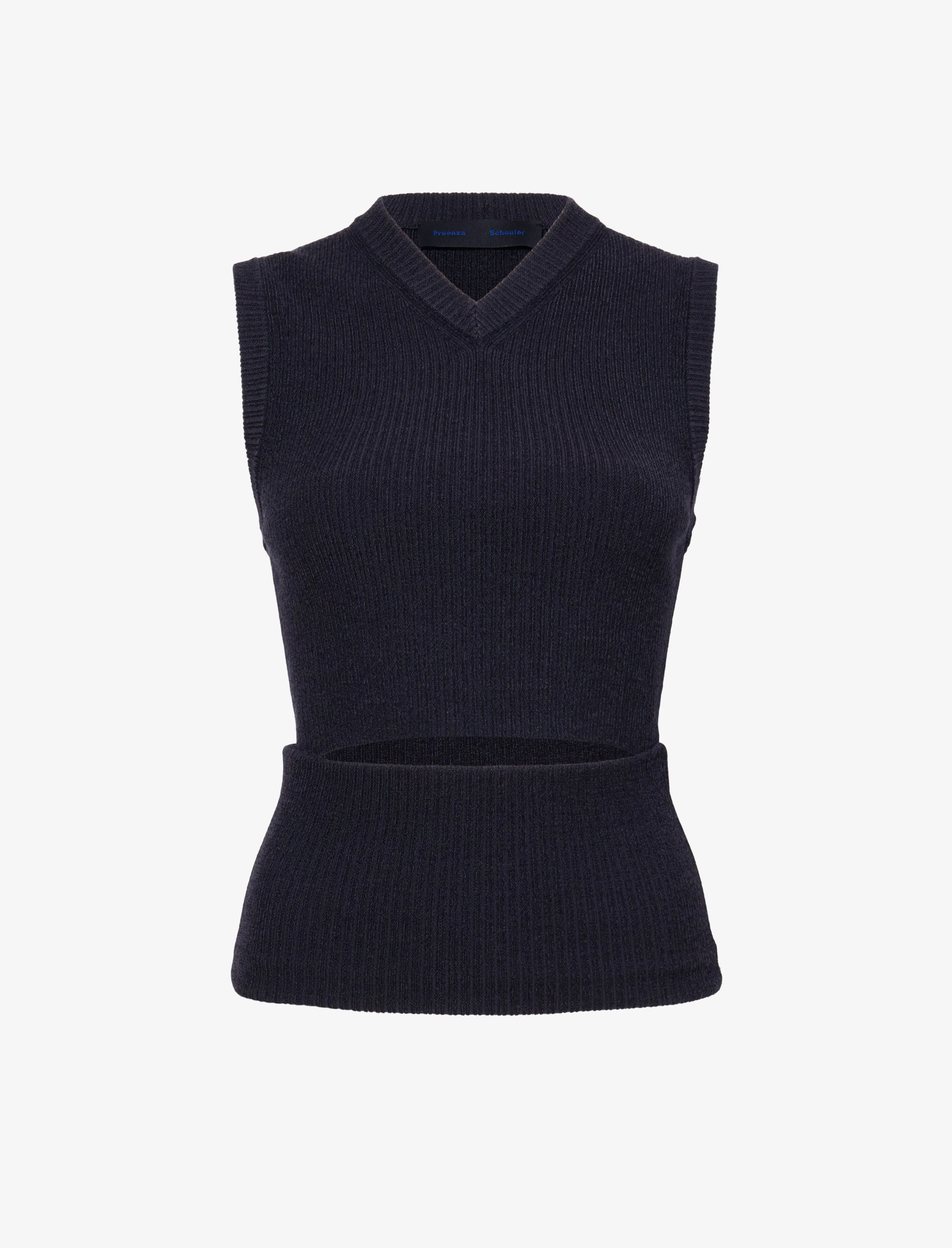 Cruz Vest in Midweight Viscose Rib sold by Proenza Schouler