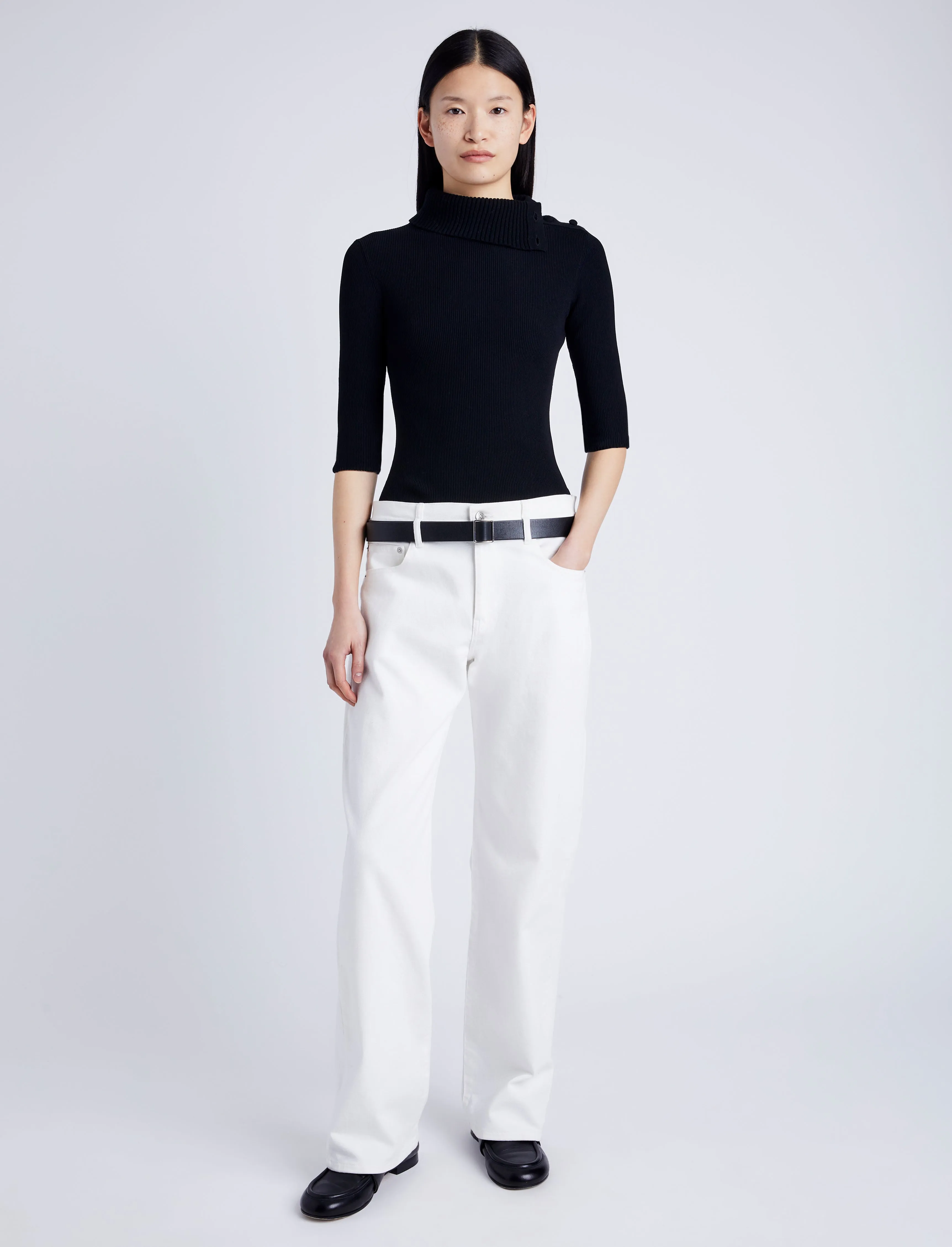 Daxton Sweater in Viscose Rib sold by Proenza Schouler product image thumbnail 3