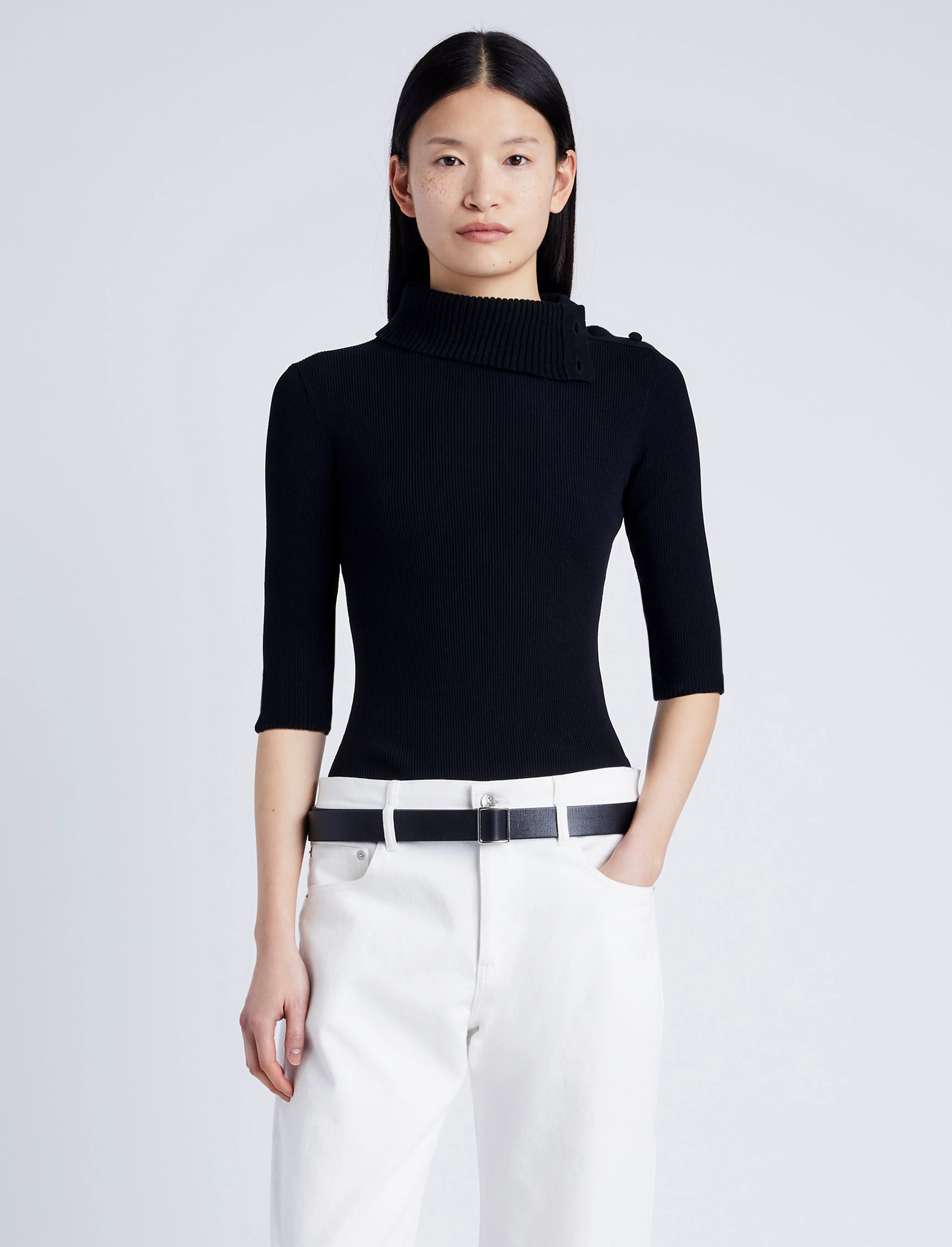Daxton Sweater in Viscose Rib sold by Proenza Schouler product image thumbnail 2