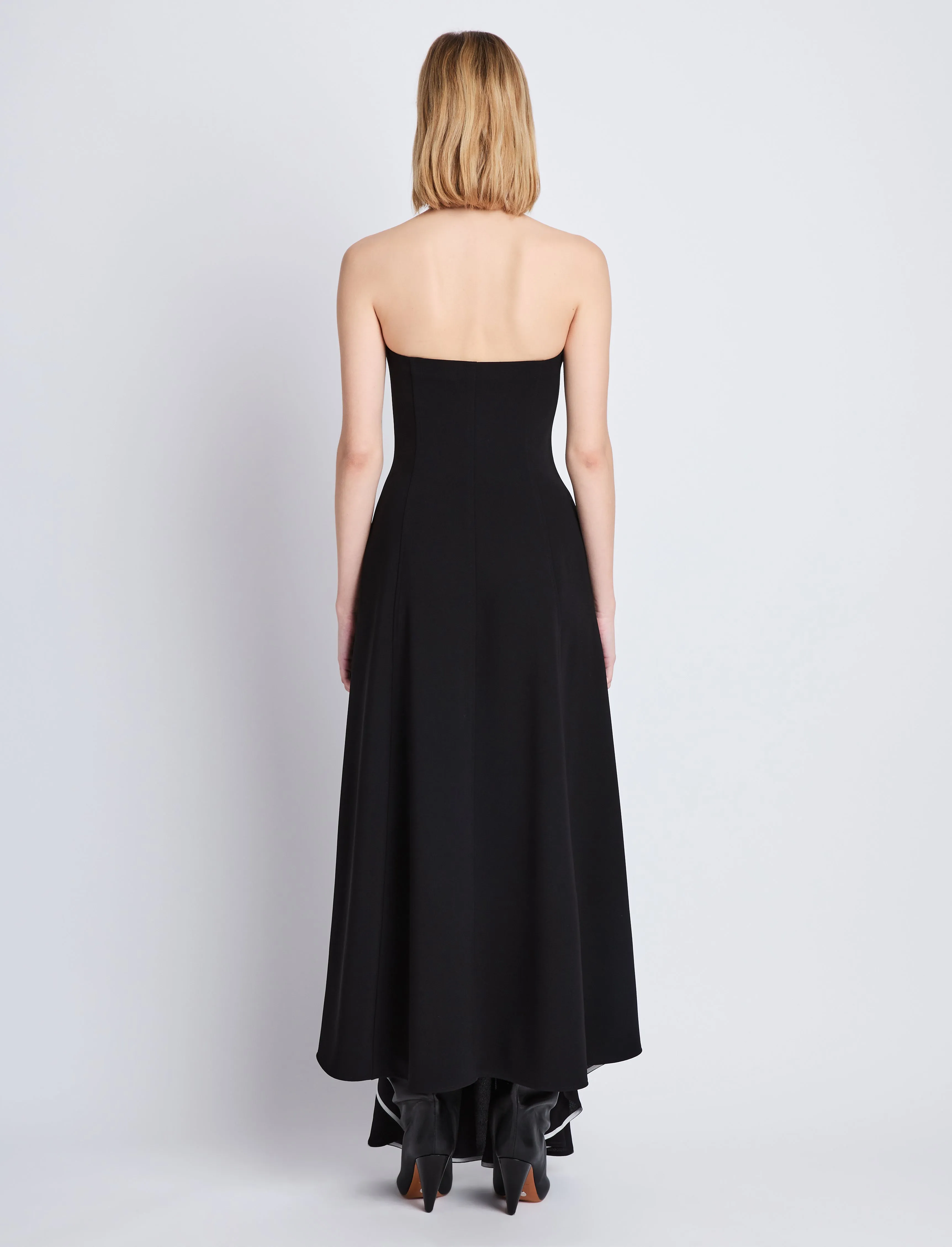 Danielle Strapless Dress in Matte Viscose Crepe sold by Proenza Schouler product image thumbnail 4