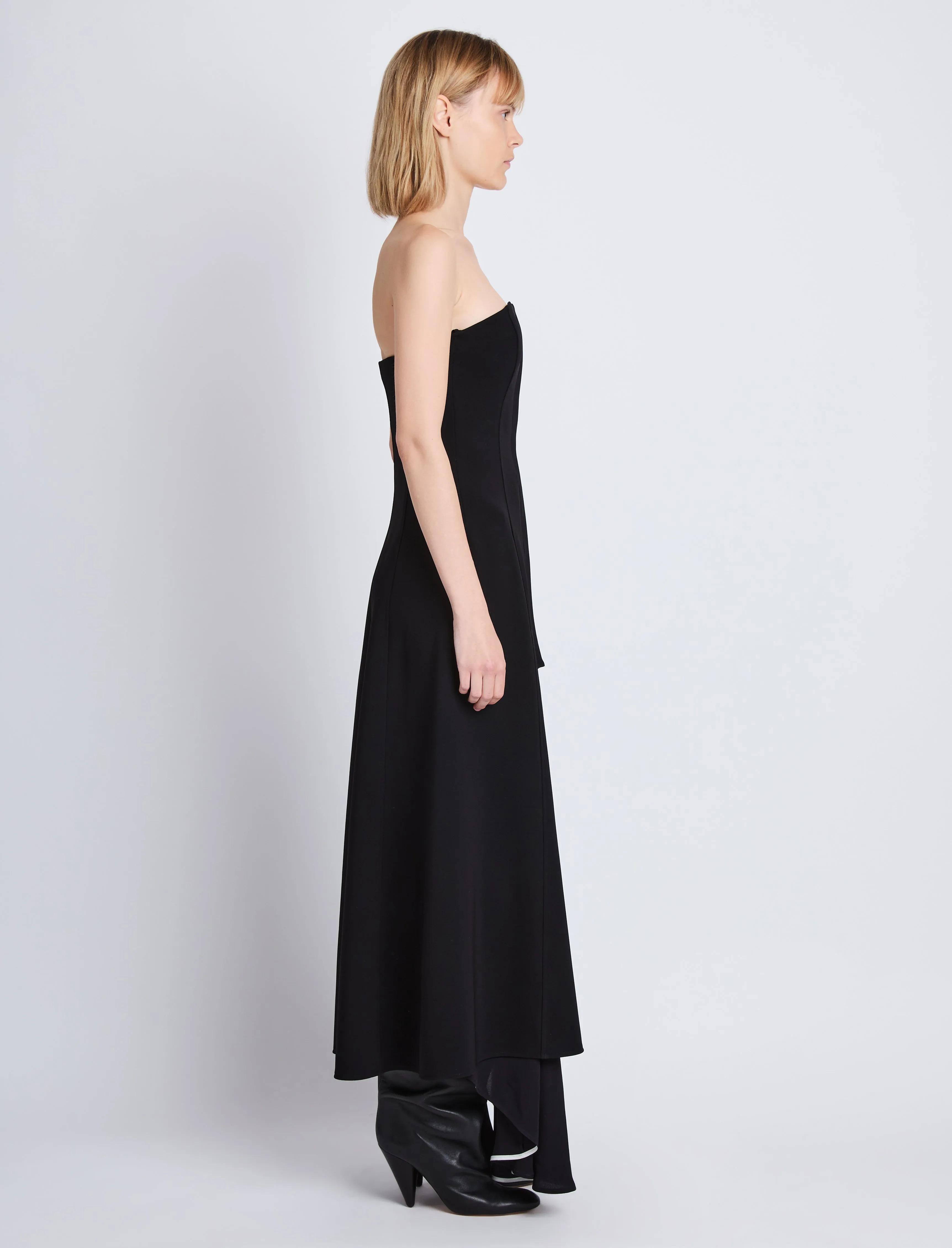 Danielle Strapless Dress in Matte Viscose Crepe sold by Proenza Schouler product image thumbnail 3