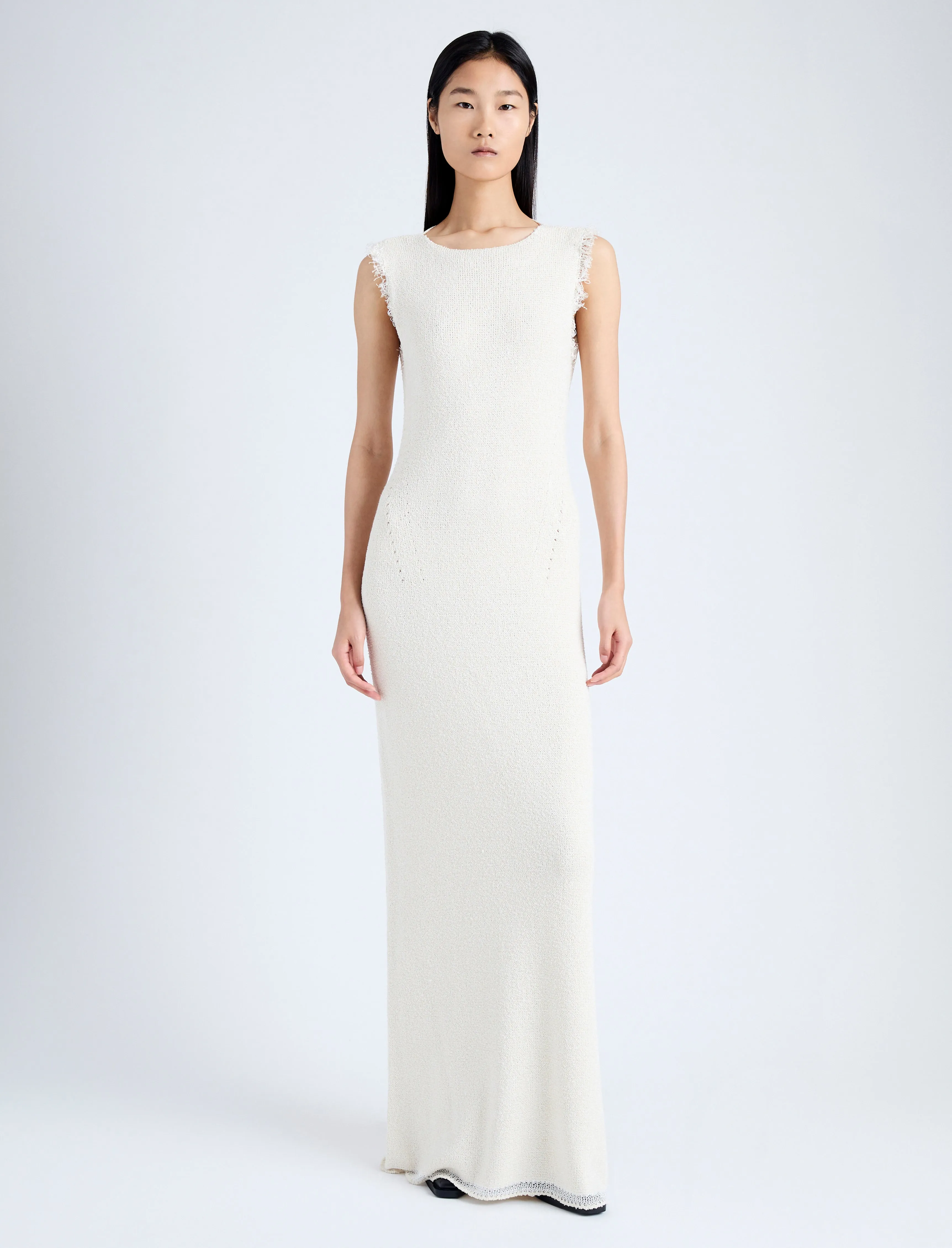 Silvia Backless Dress In Silk Doubleface Boucle sold by Proenza Schouler product image thumbnail 2