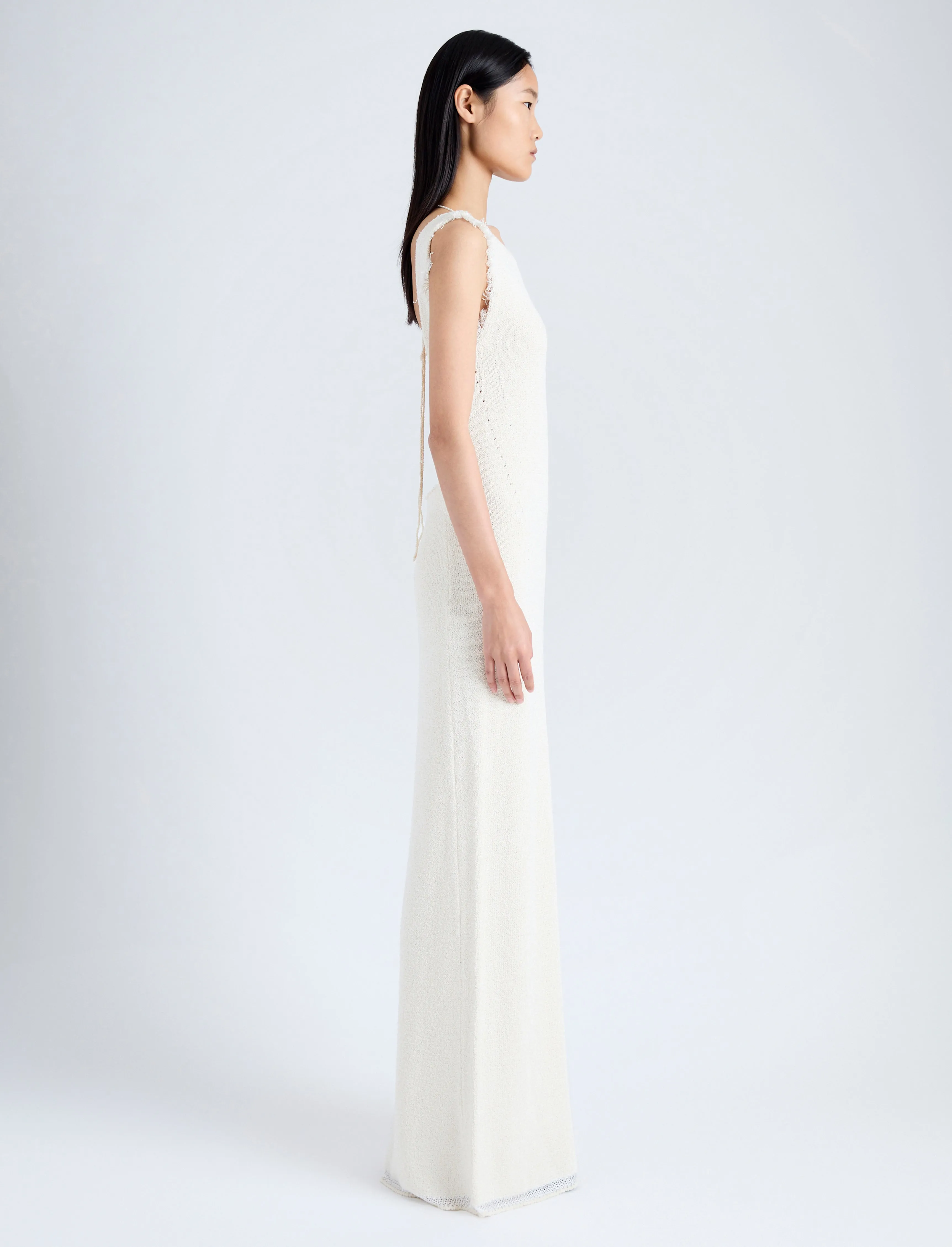 Silvia Backless Dress In Silk Doubleface Boucle sold by Proenza Schouler product image thumbnail 3