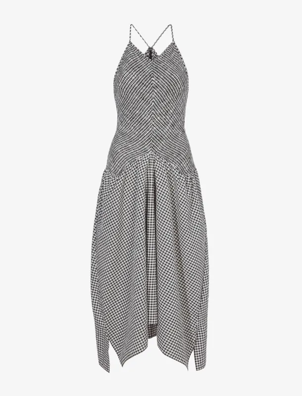 Gingham Seersucker Smocked Dress sold by Proenza Schouler