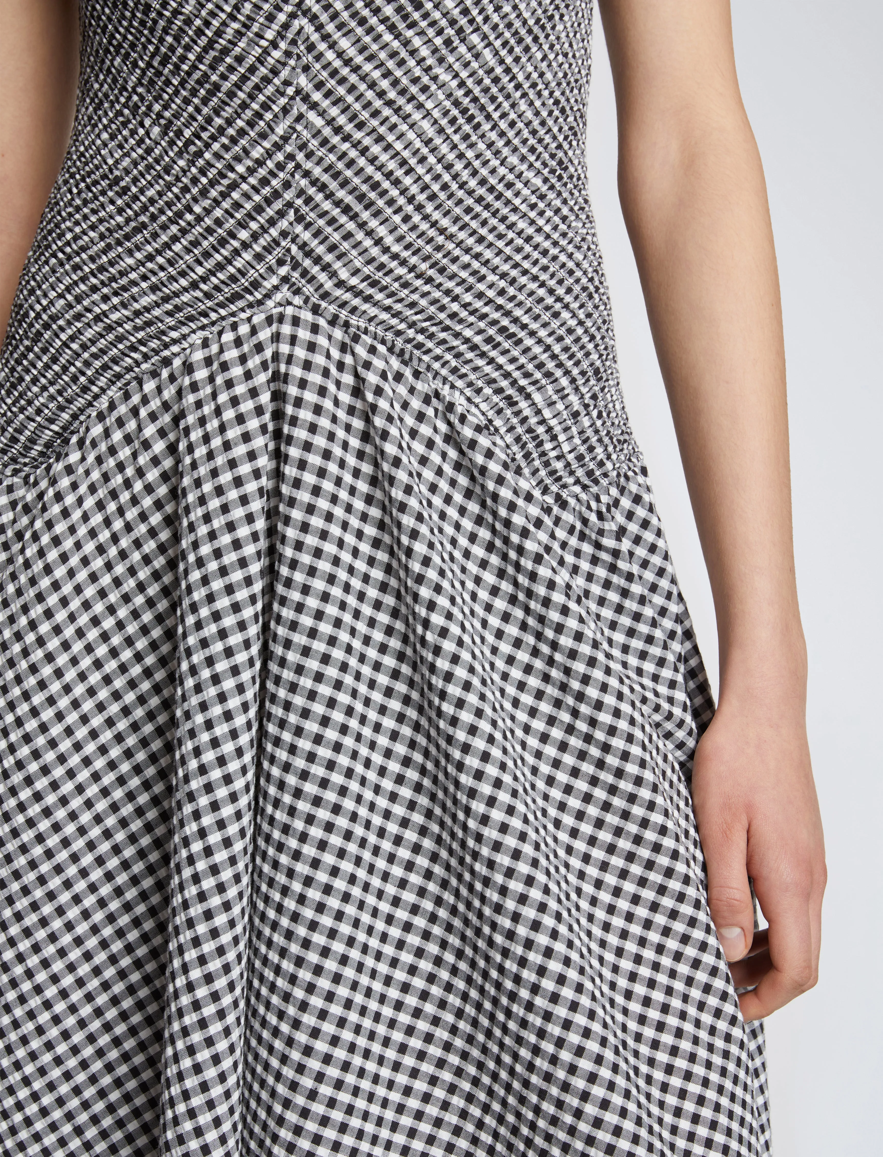 Gingham Seersucker Smocked Dress sold by Proenza Schouler product image thumbnail 5