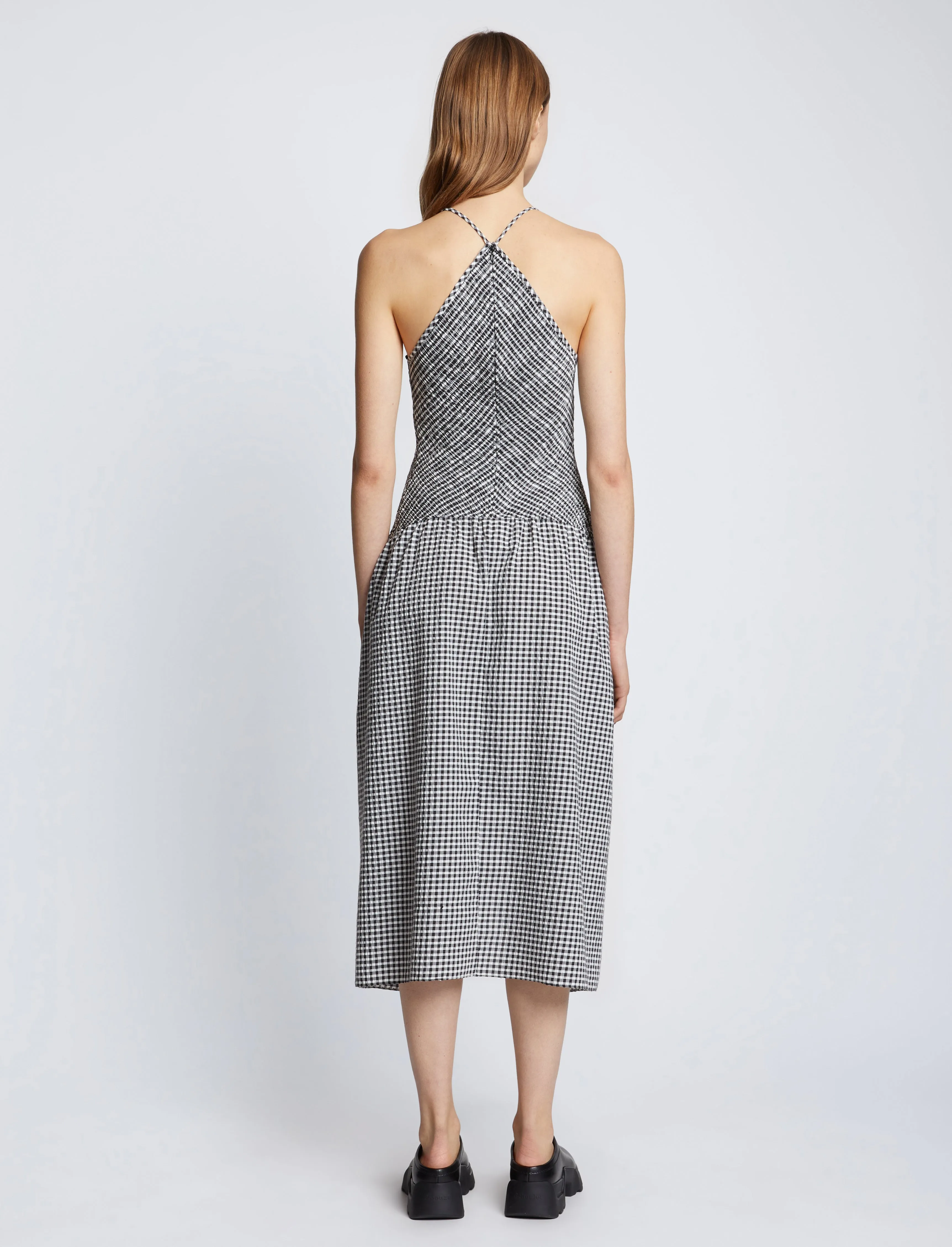 Gingham Seersucker Smocked Dress sold by Proenza Schouler product image thumbnail 4