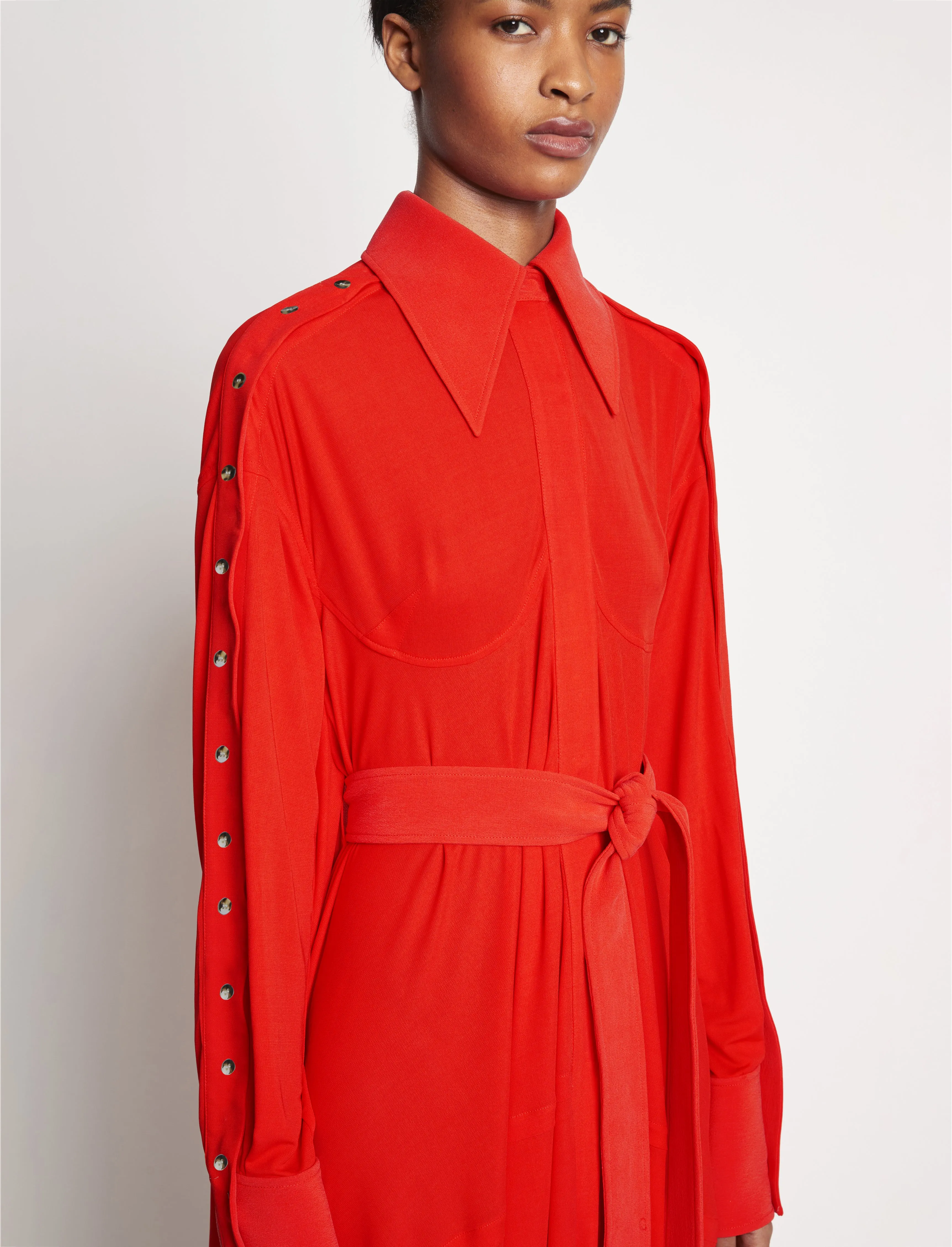 Crepe Jersey Shirt Dress - POPPY sold by Proenza Schouler product image thumbnail 3