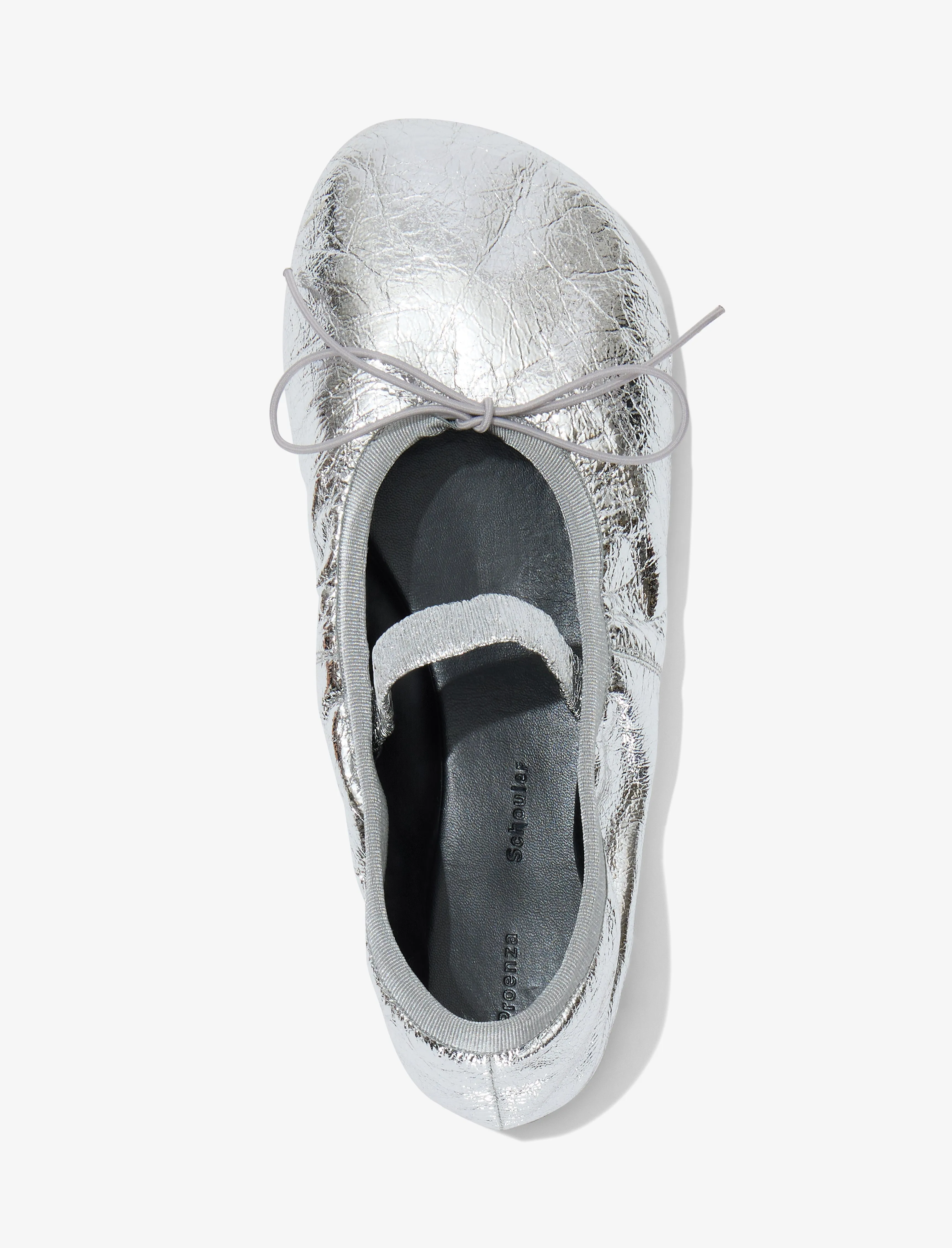 Glove Mary Jane Ballet Flats in Crinkled Metallic sold by Proenza Schouler product image thumbnail 4