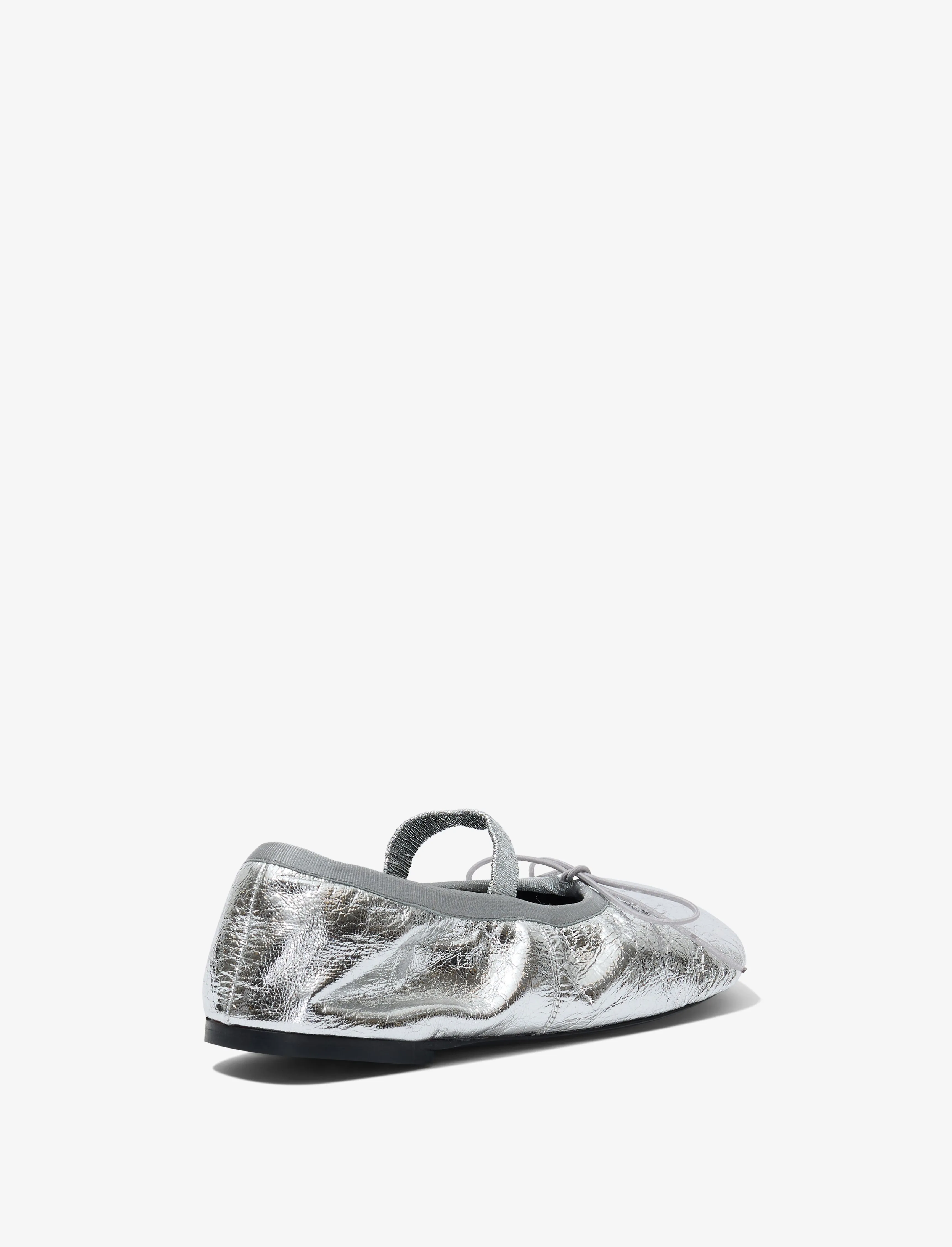 Glove Mary Jane Ballet Flats in Crinkled Metallic sold by Proenza Schouler product image thumbnail 3