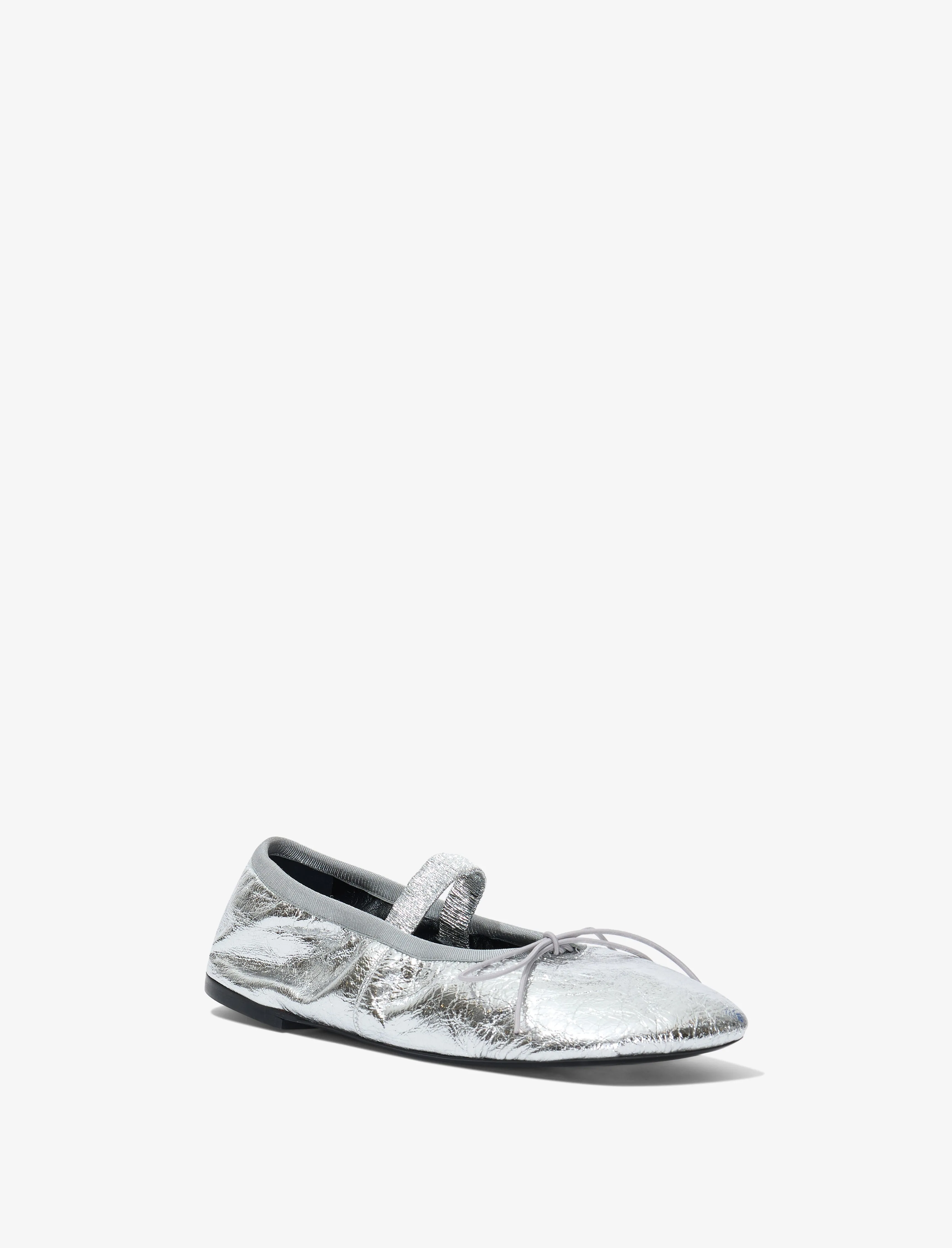 Glove Mary Jane Ballet Flats in Crinkled Metallic sold by Proenza Schouler product image thumbnail 2