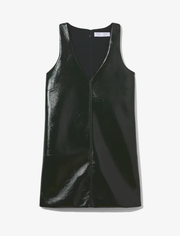 Vinyl V-Neck Shift Dress made by Proenza Schouler