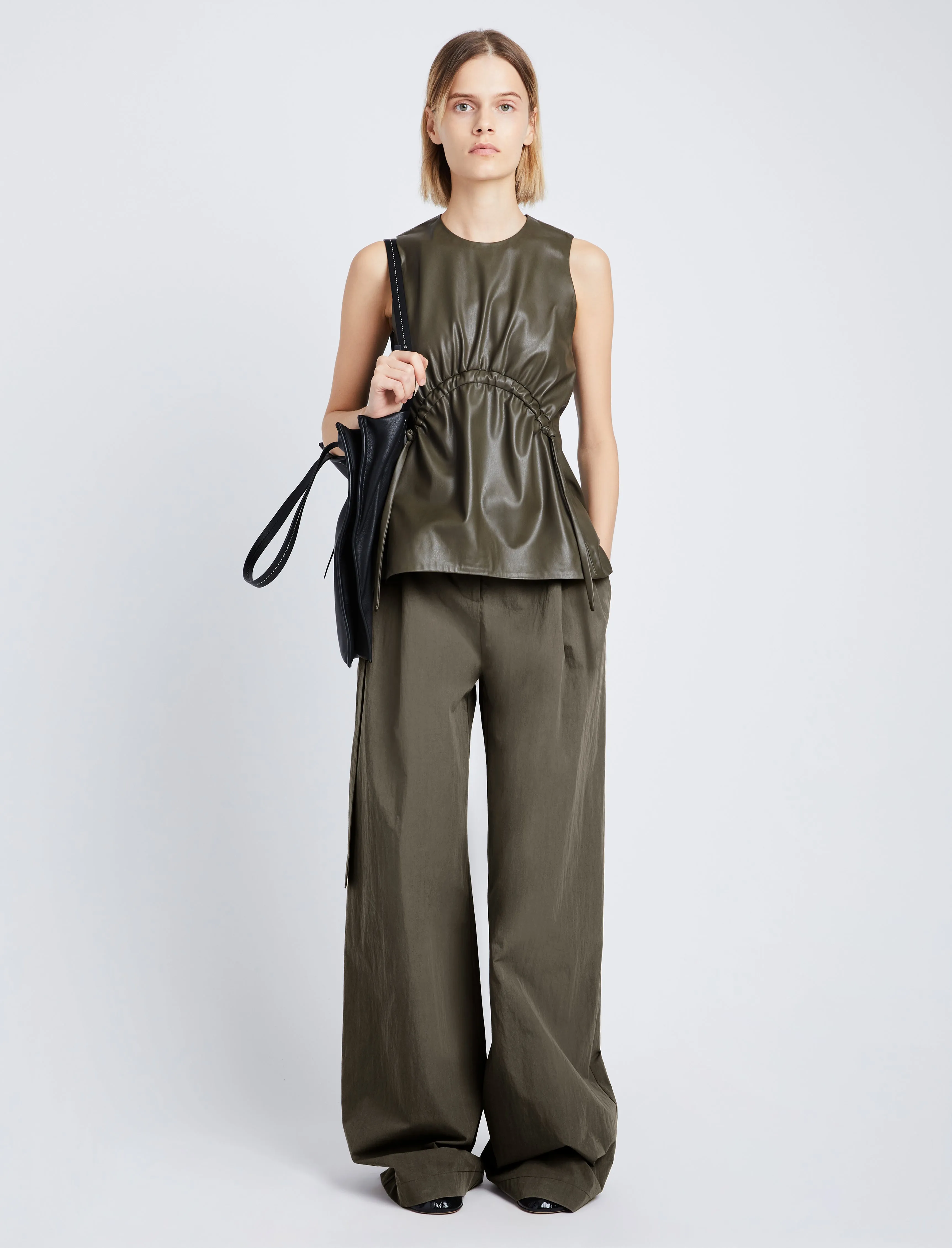 Faux Leather Drawstring Top sold by Proenza Schouler product image thumbnail 3