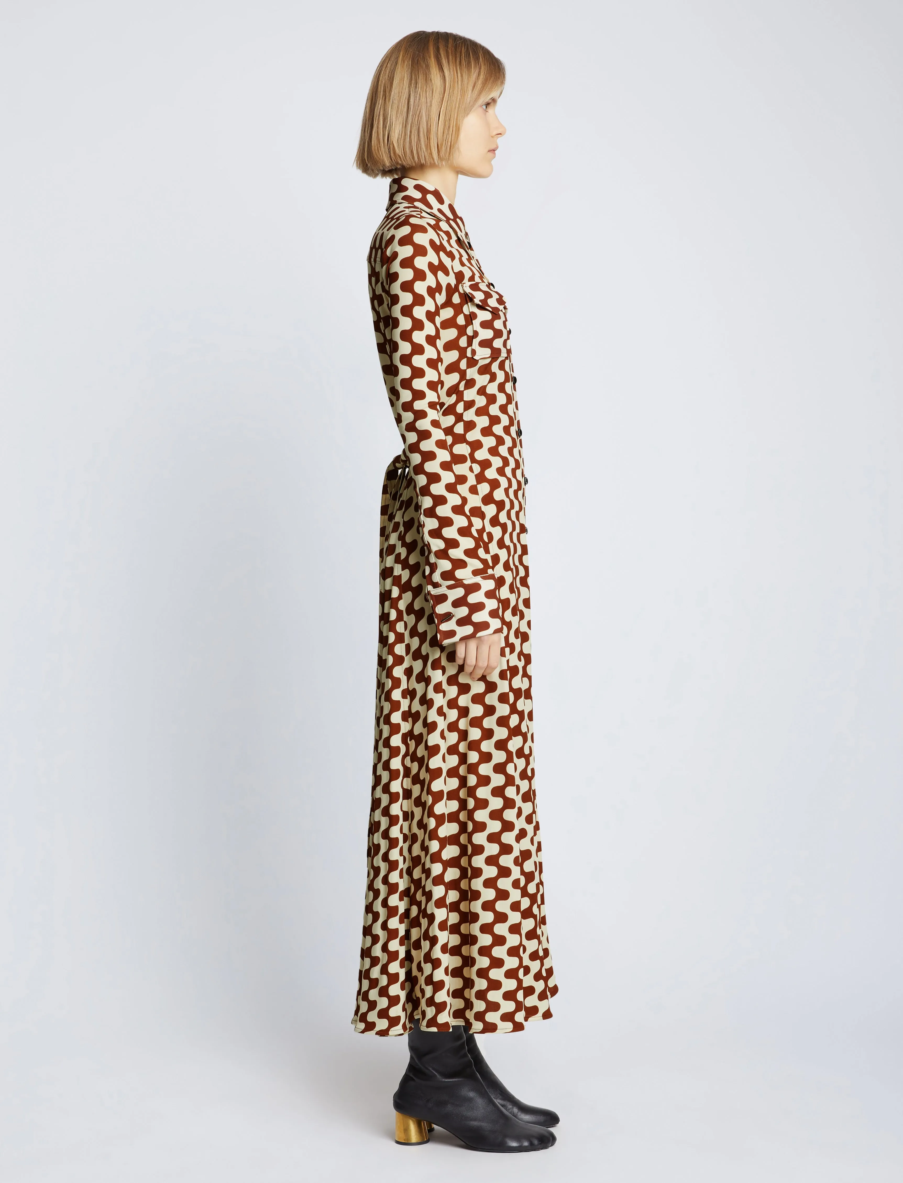 Printed Matte Jersey Shirt Dress sold by Proenza Schouler product image thumbnail 3