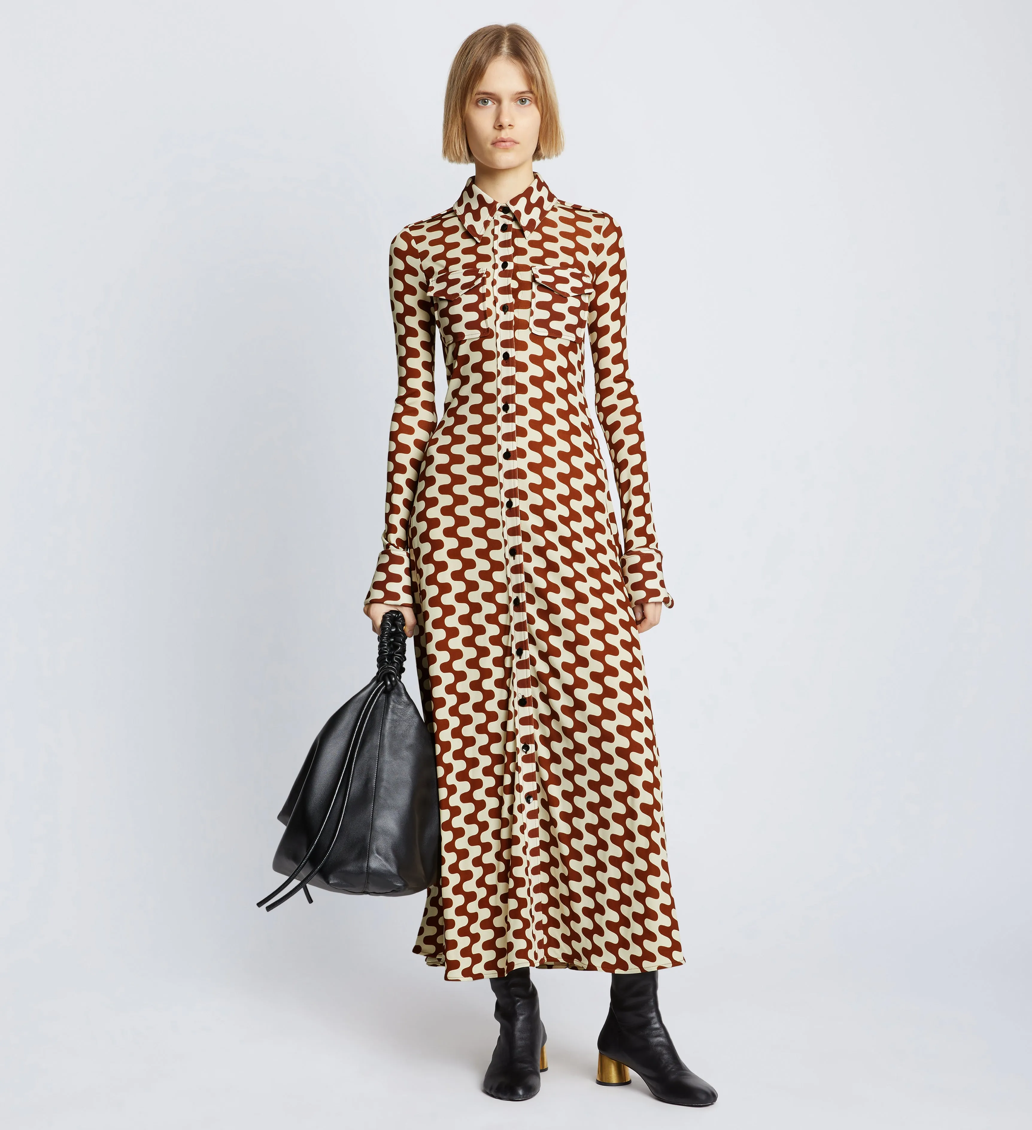 Printed Matte Jersey Shirt Dress sold by Proenza Schouler product image thumbnail 2