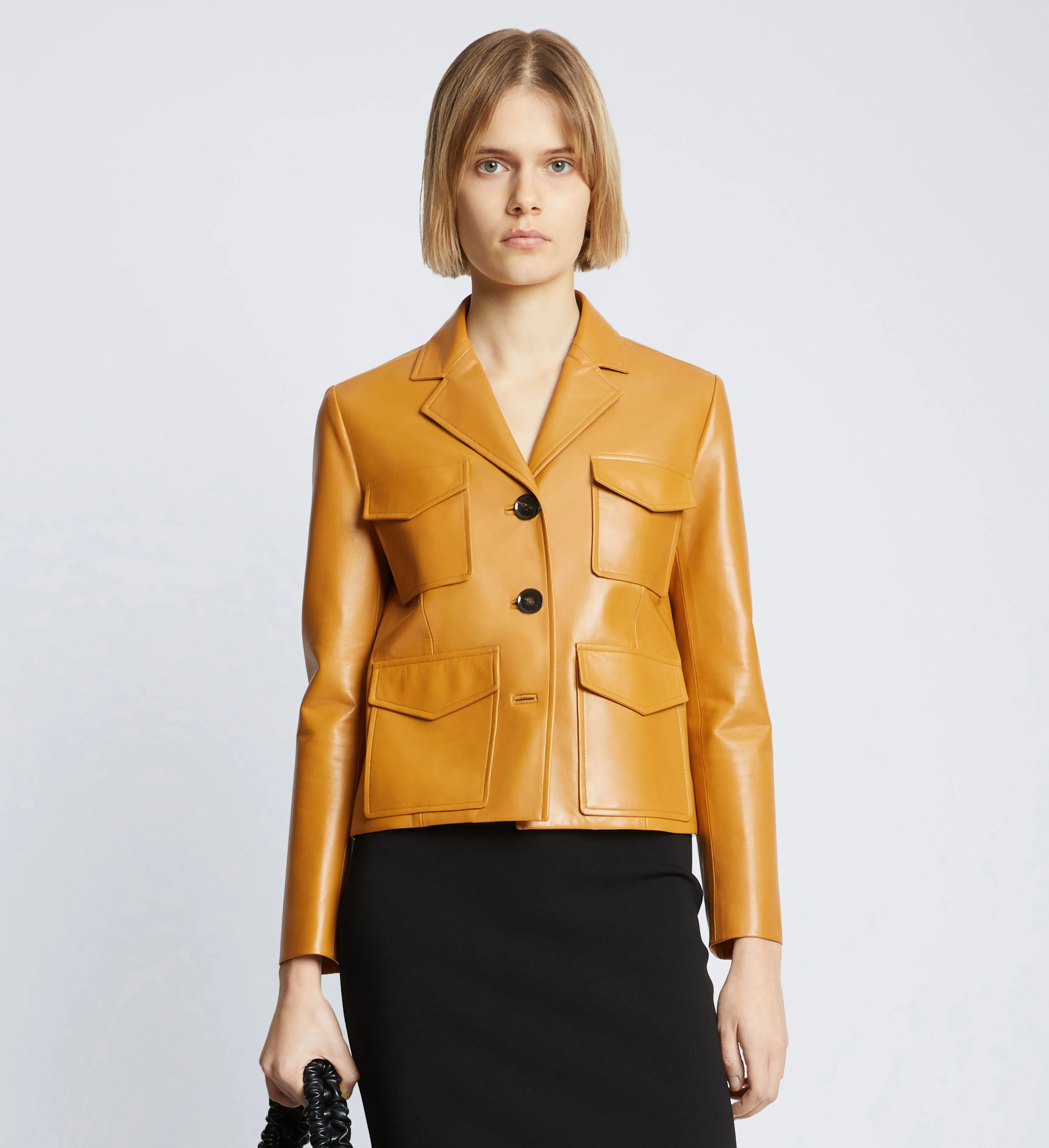 Glossy Leather Jacket sold by Proenza Schouler product image thumbnail 2