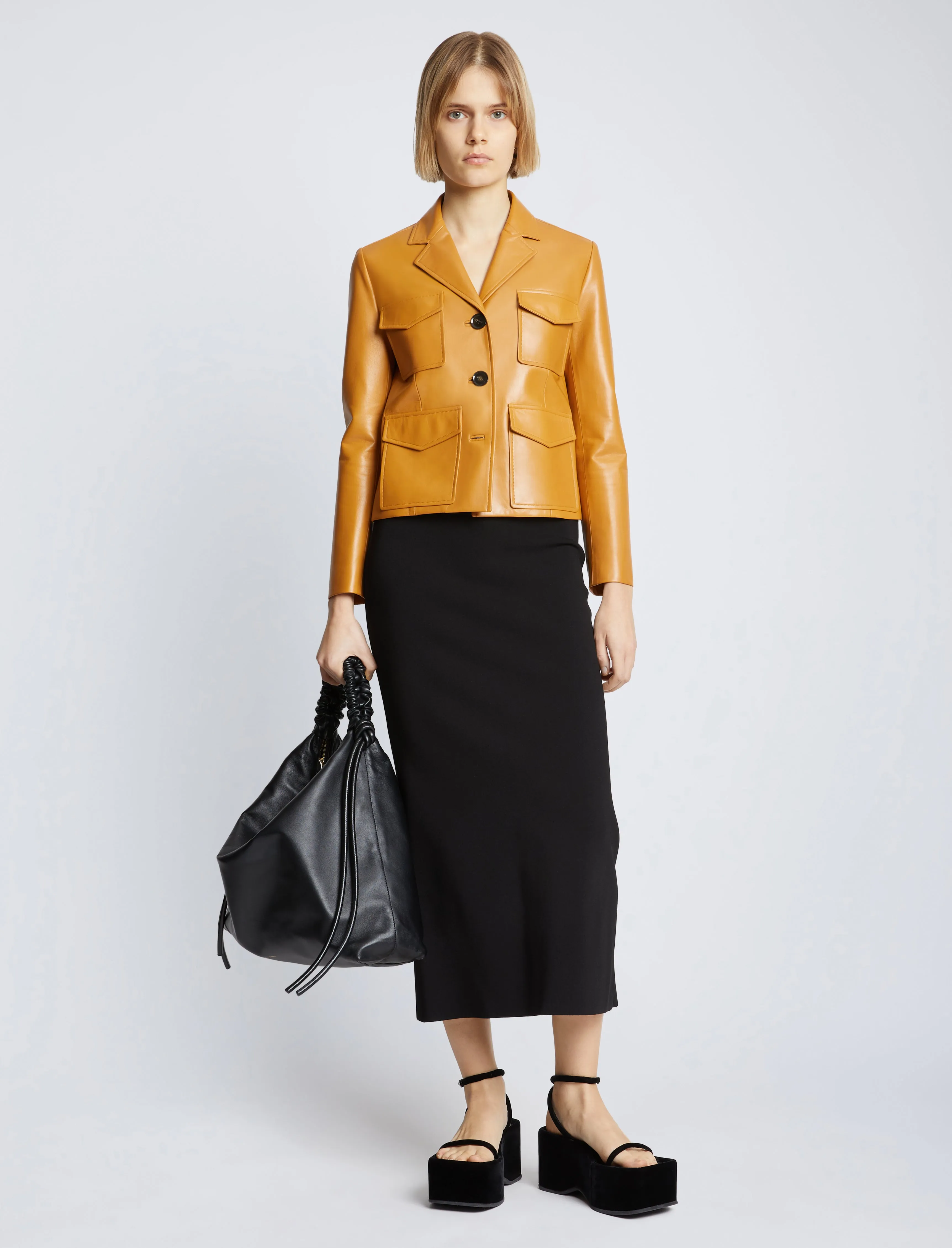 Glossy Leather Jacket sold by Proenza Schouler product image thumbnail 3