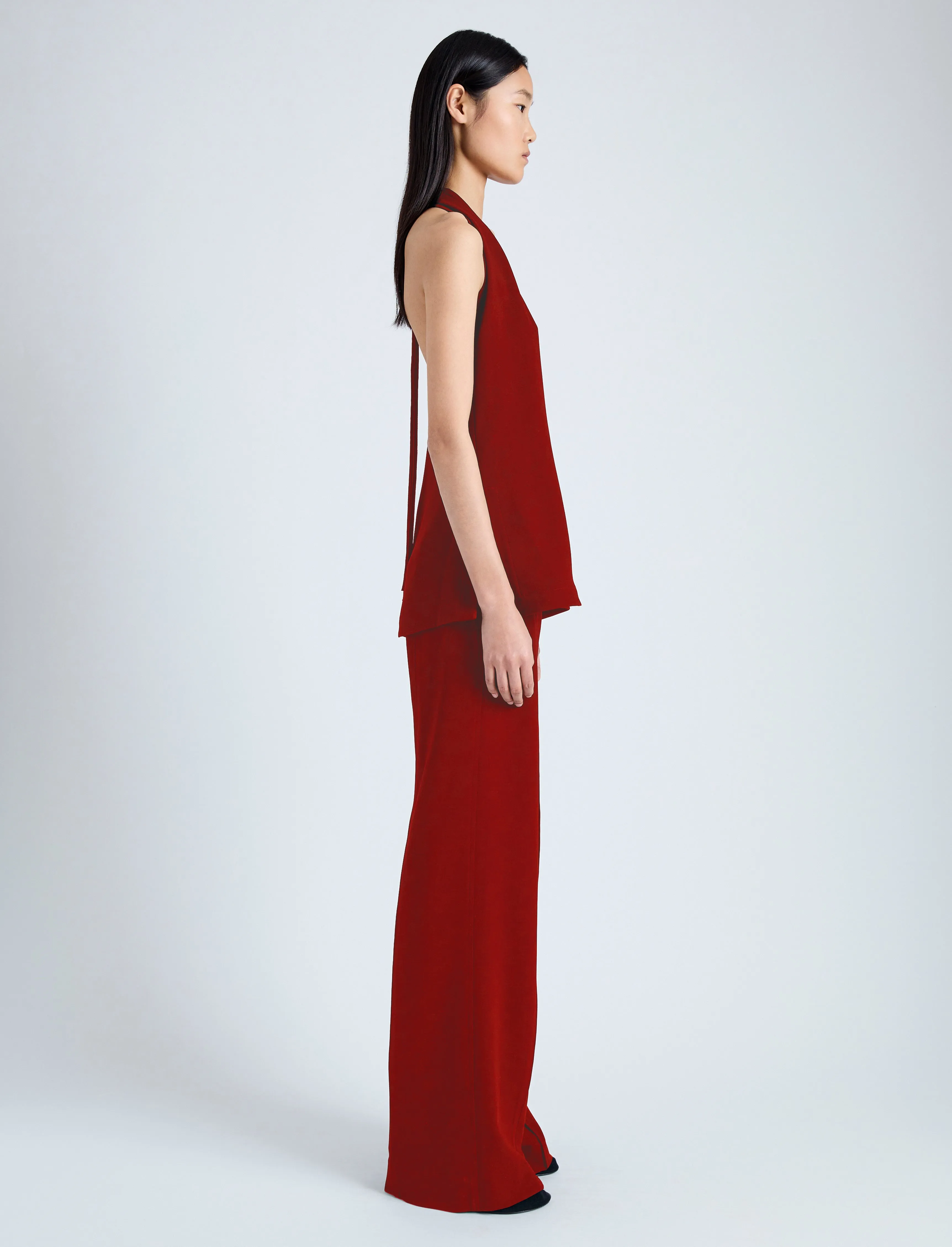 Weyes Pant in Light Matte Double Crepe sold by Proenza Schouler product image thumbnail 3