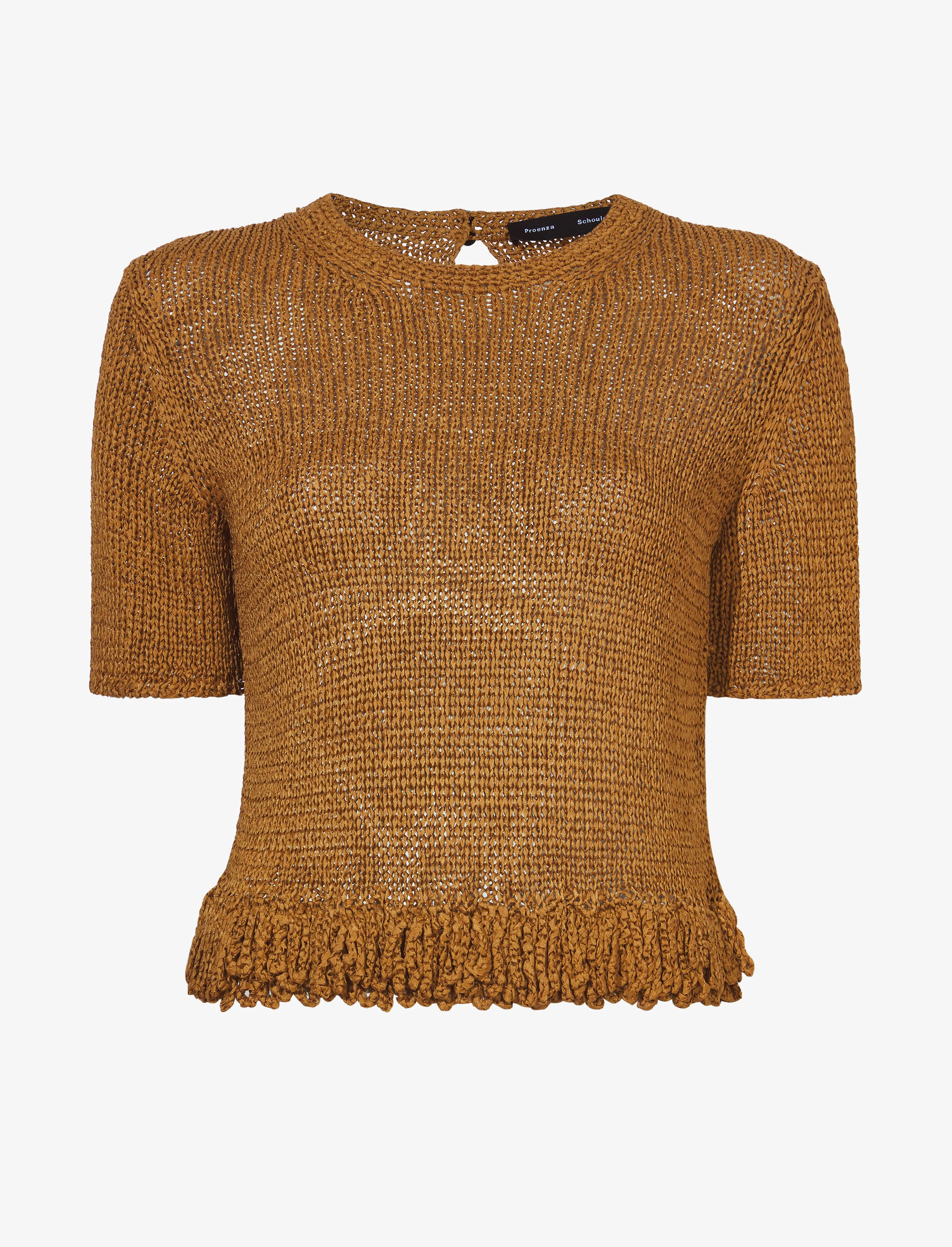 Ribbon Crochet Fringe Top sold by Proenza Schouler