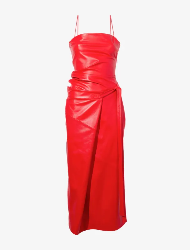 Delancy Dress in Glossy Leather sold by Proenza Schouler
