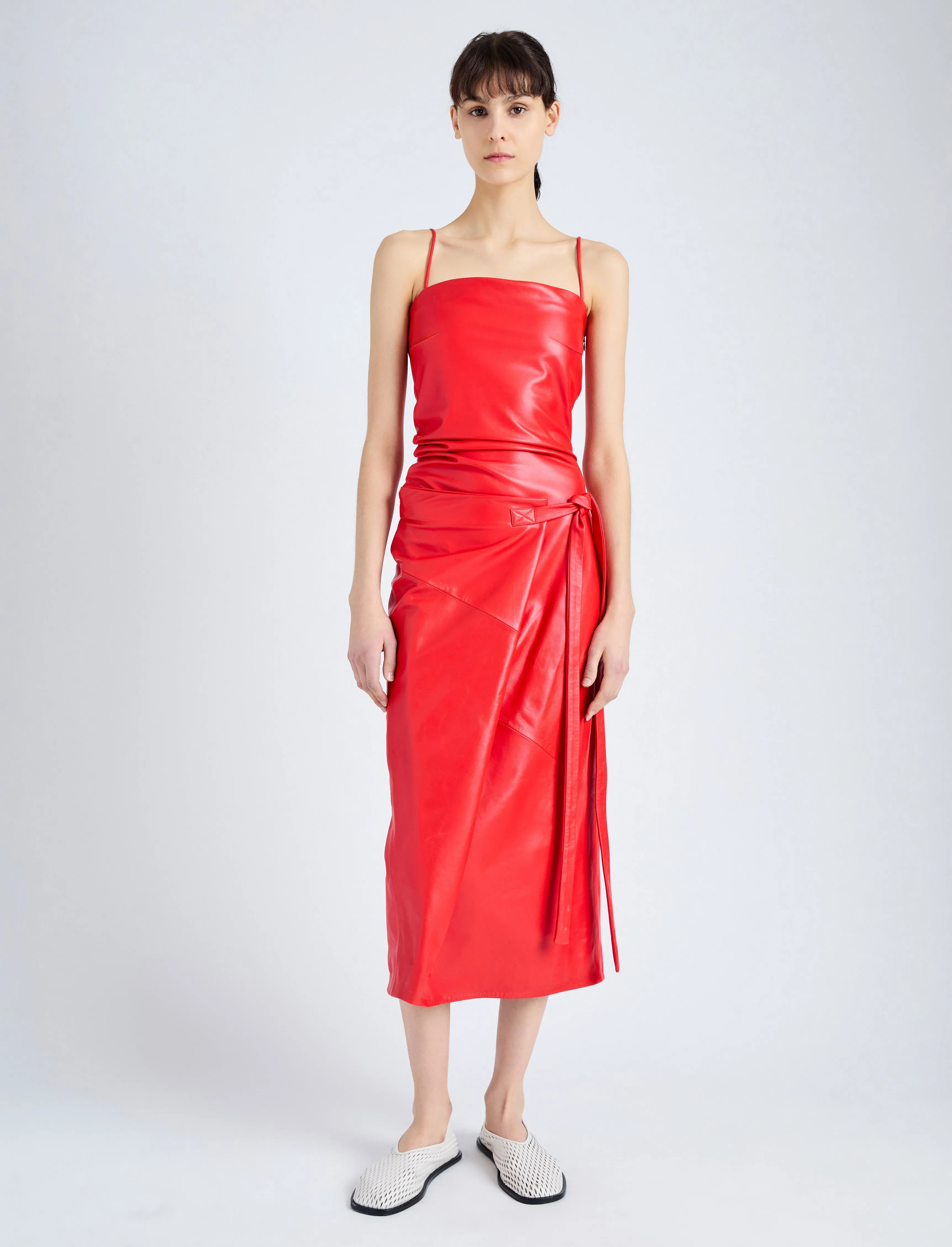 Delancy Dress in Glossy Leather sold by Proenza Schouler product image thumbnail 2