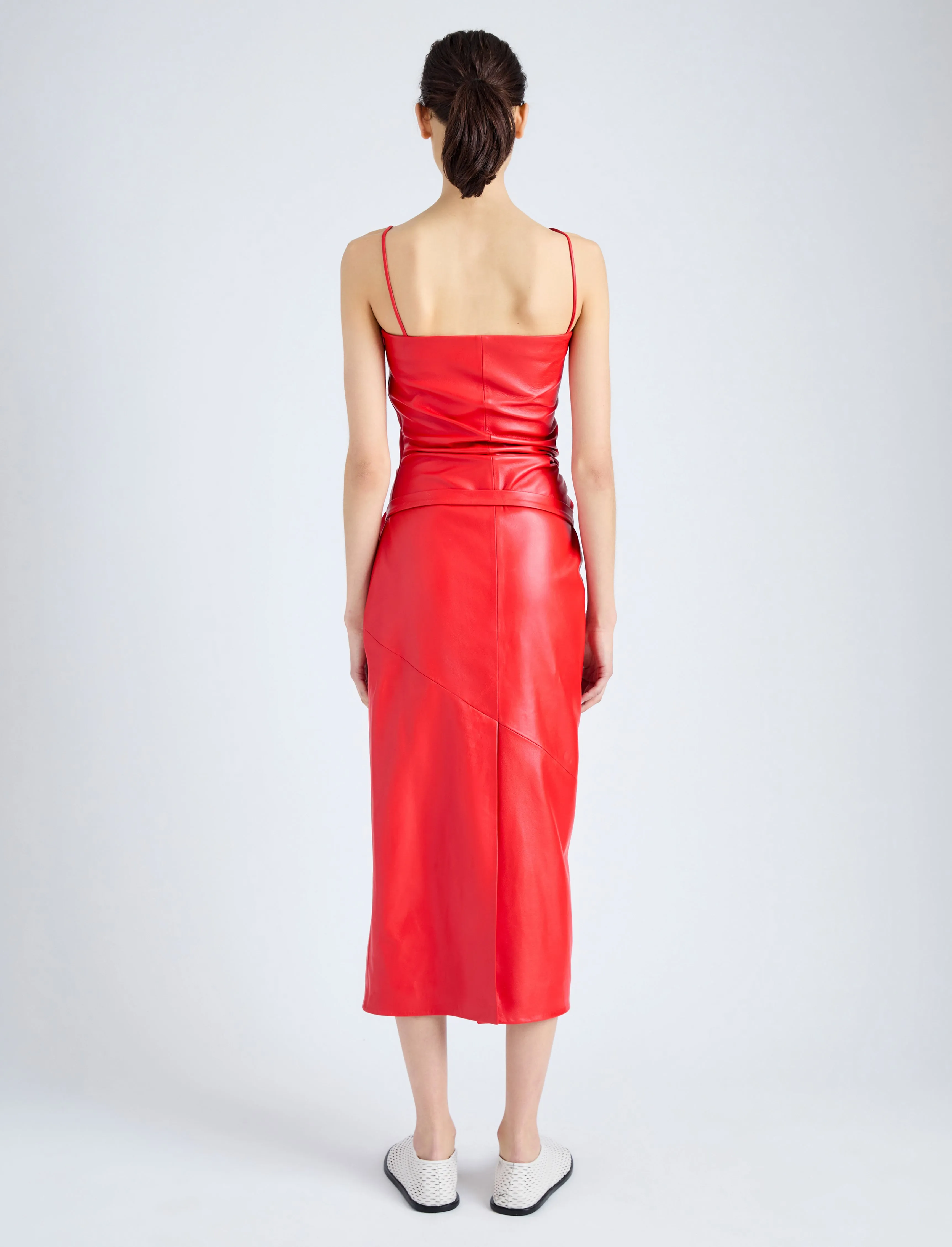 Delancy Dress in Glossy Leather sold by Proenza Schouler product image thumbnail 4