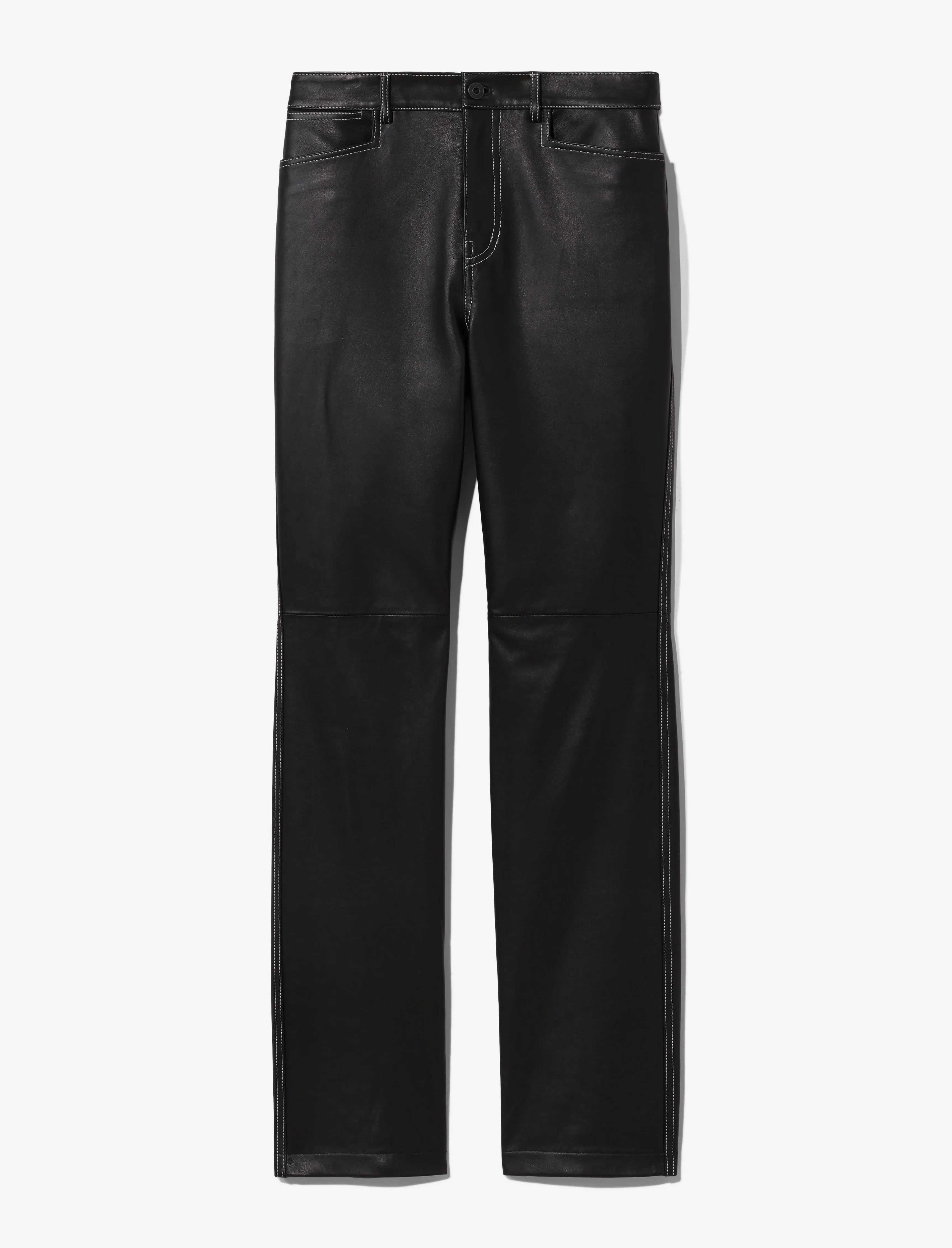 Maxine Topstitch Pant in Lightweight Leather sold by Proenza Schouler