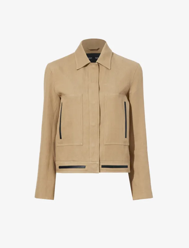 Wiley Jacket in Cotton Linen sold by Proenza Schouler