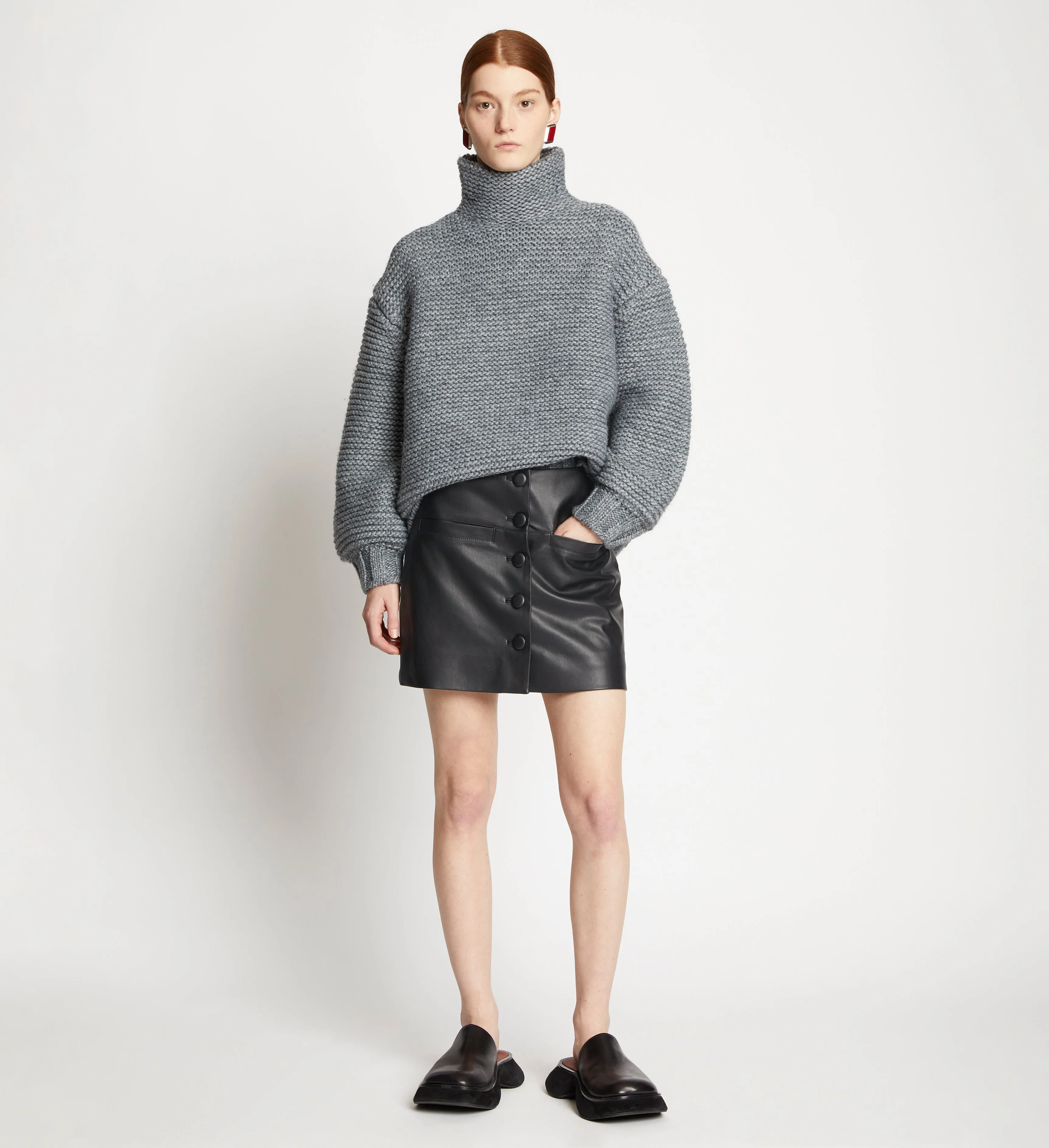 Faux Leather Mini Skirt sold by Proenza Schouler product image thumbnail 2