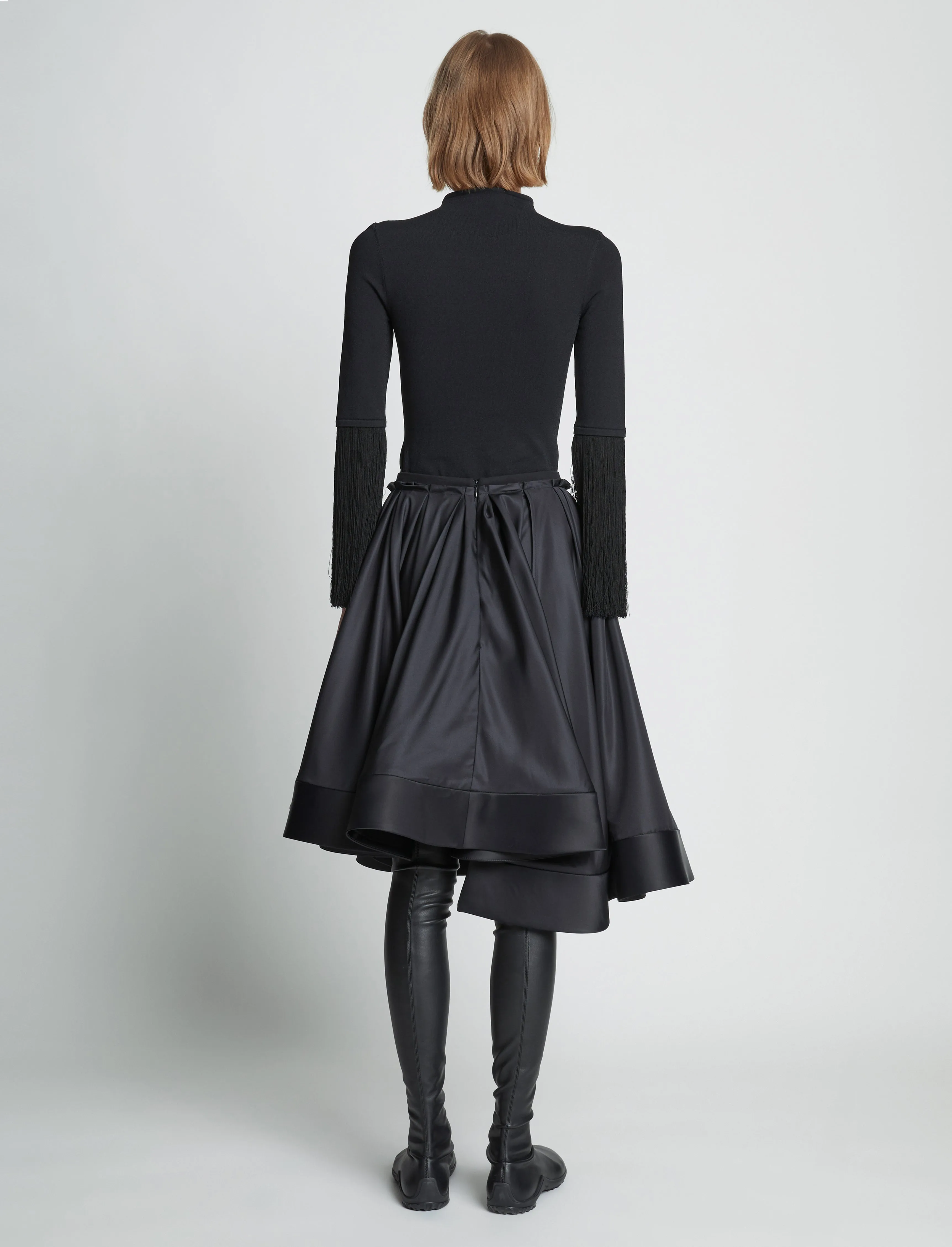 Silk Nylon Taffeta Skirt - BLACK sold by Proenza Schouler product image thumbnail 4
