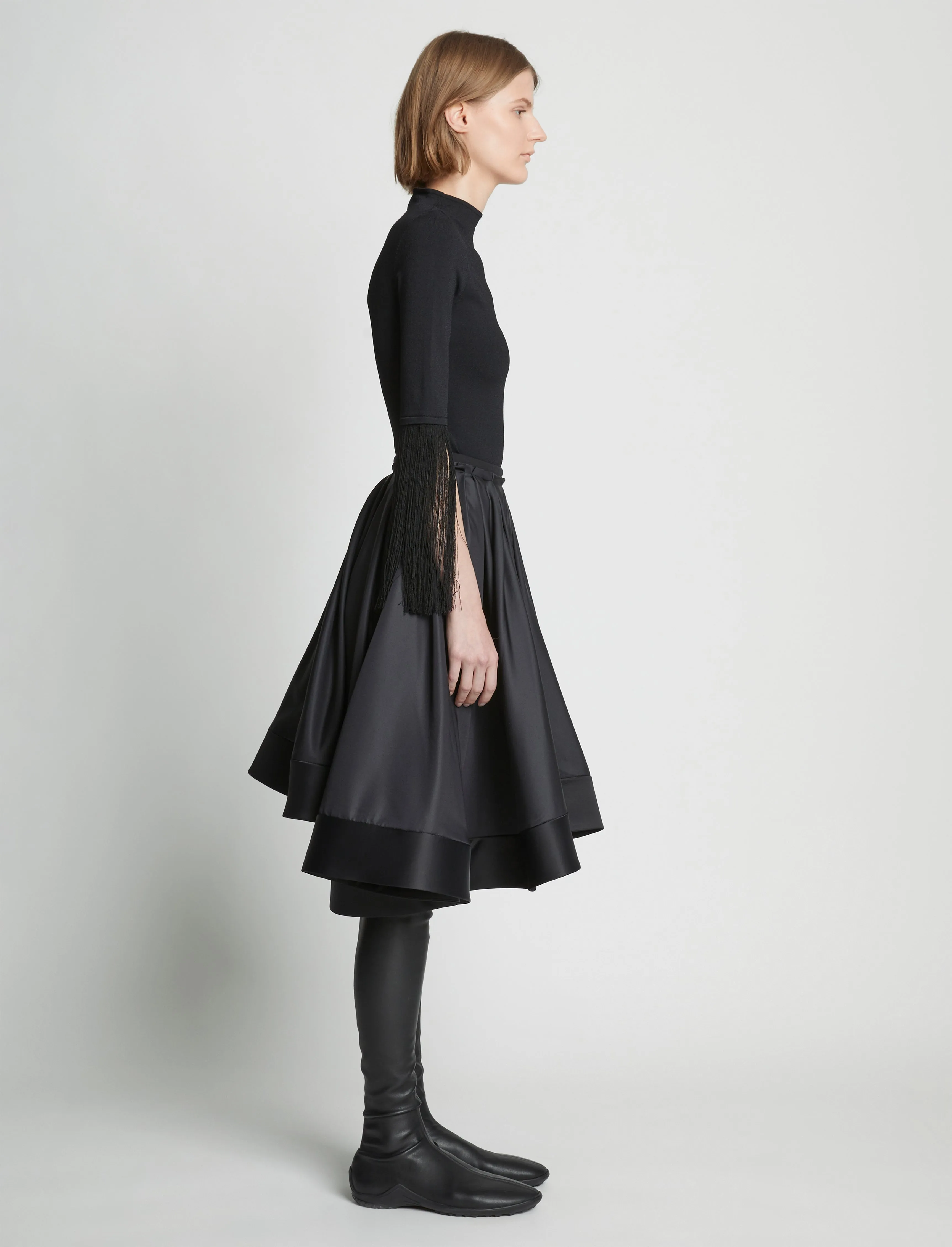 Silk Nylon Taffeta Skirt - BLACK sold by Proenza Schouler product image thumbnail 3