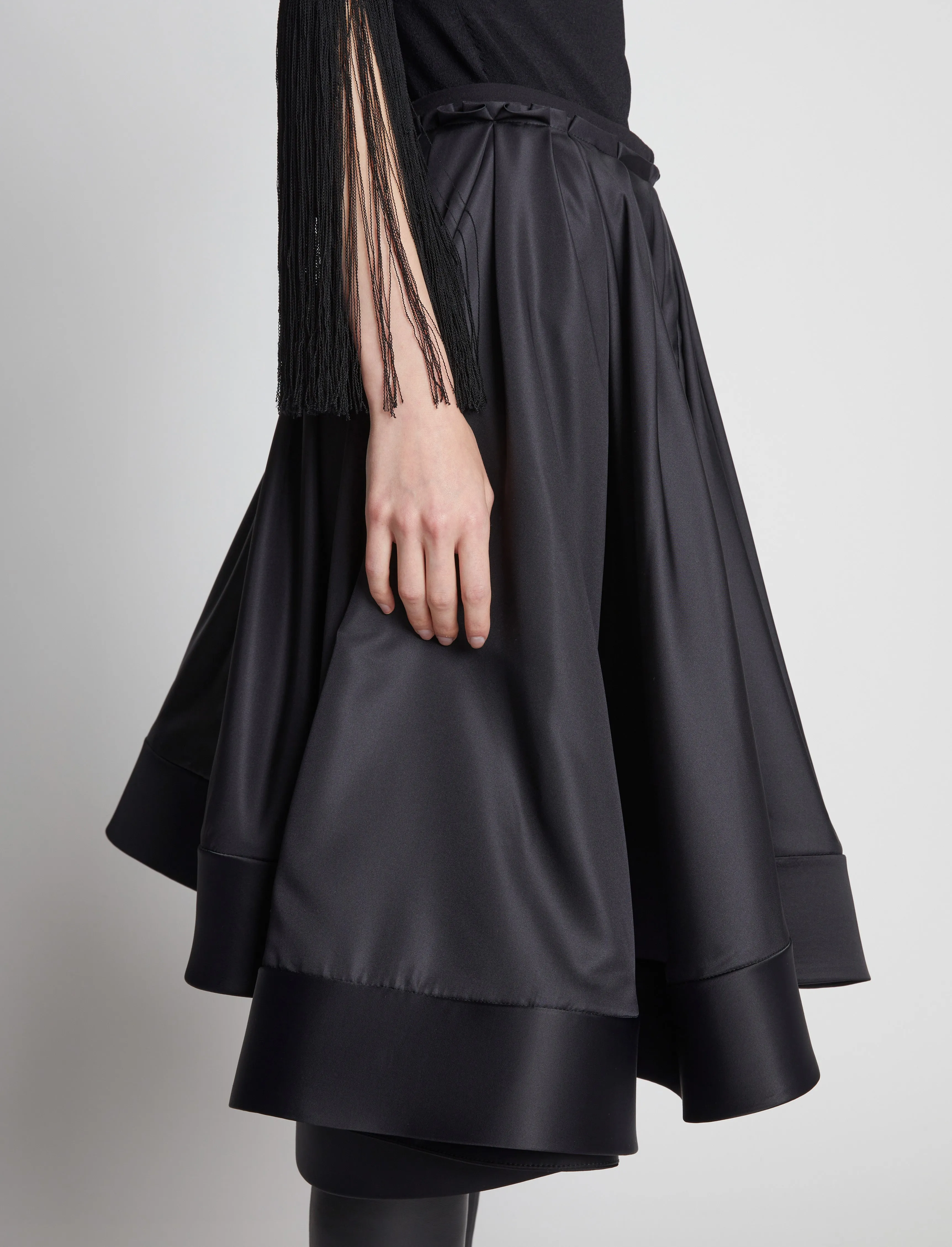 Silk Nylon Taffeta Skirt - BLACK sold by Proenza Schouler product image thumbnail 5