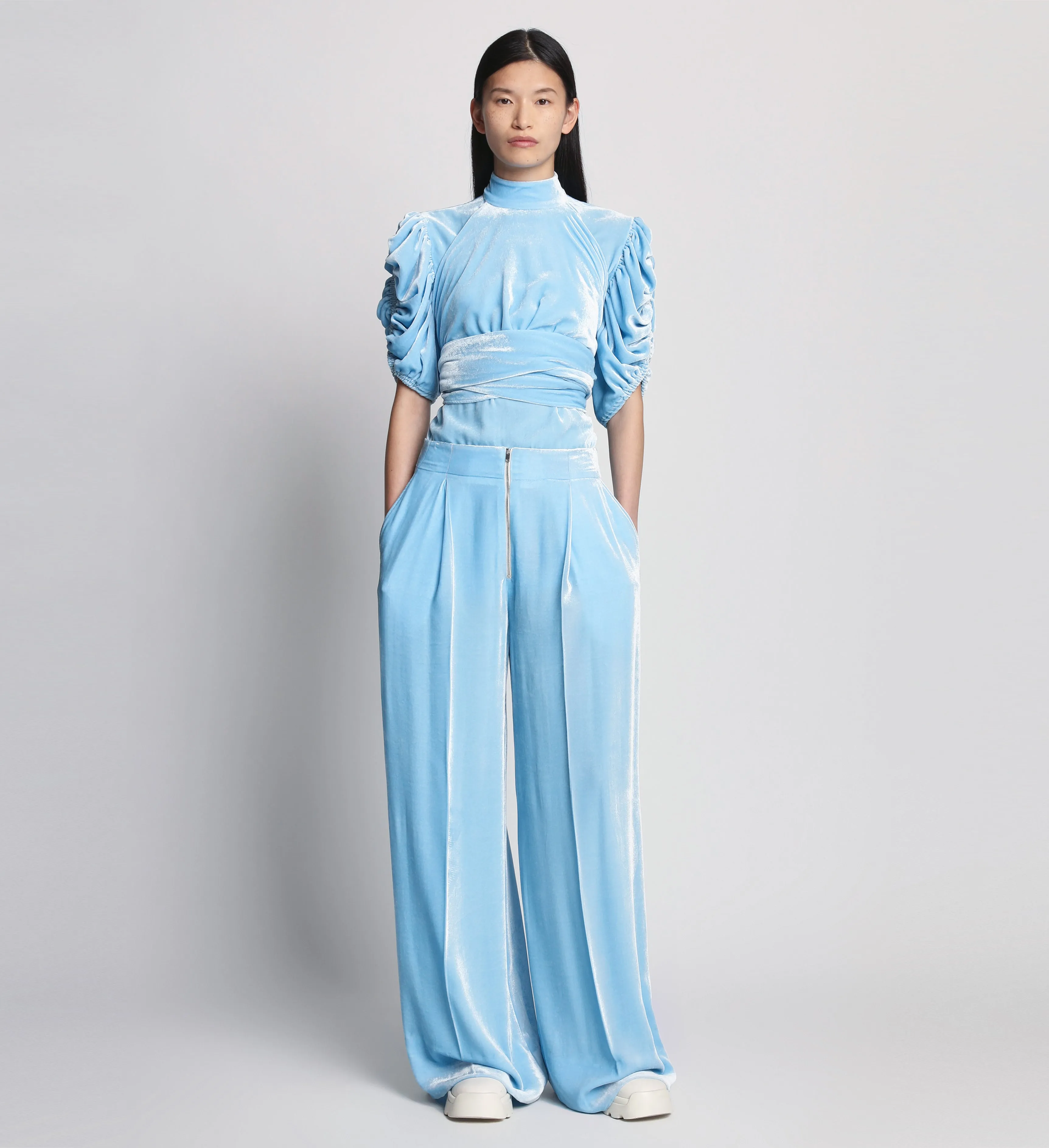 Silk Viscose Velvet Trouser sold by Proenza Schouler product image thumbnail 2